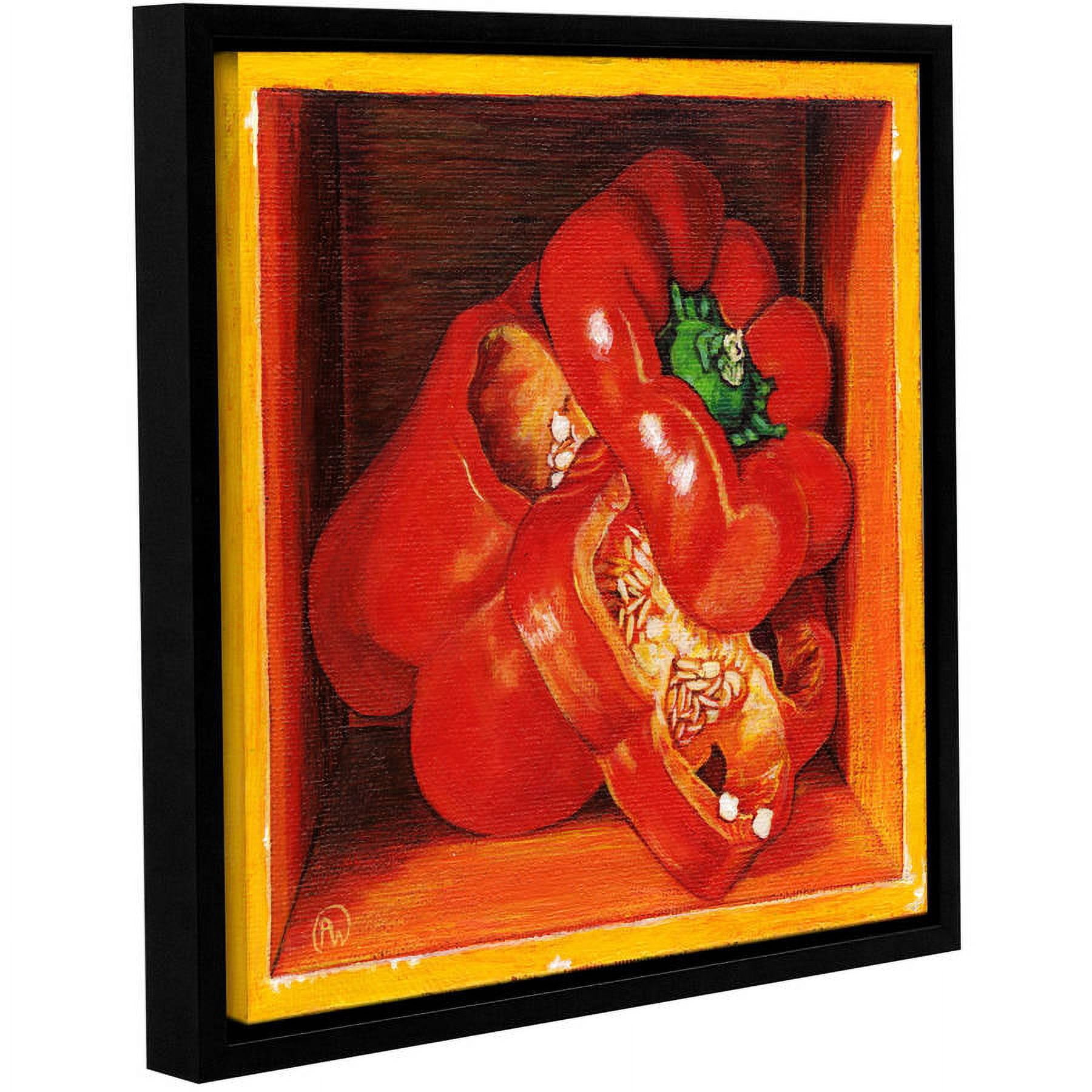 ArtWall Paige Wallis "Redbell" Gallery-wrapped Floater-framed Canvas