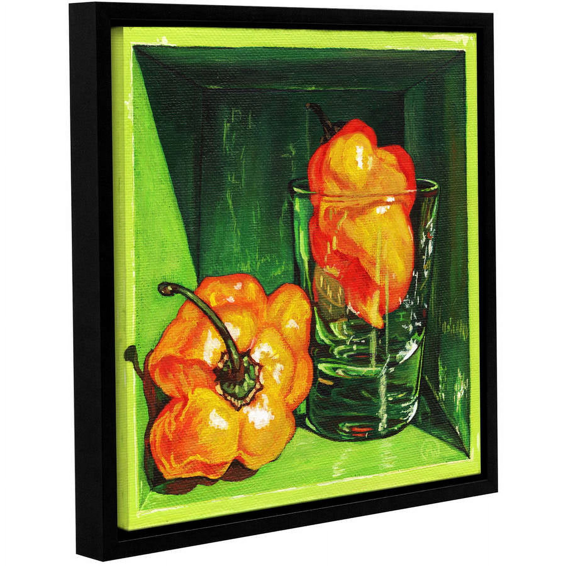 ArtWall Paige Wallis "Scotch Bonnet" Gallery-wrapped Floater-framed Canvas
