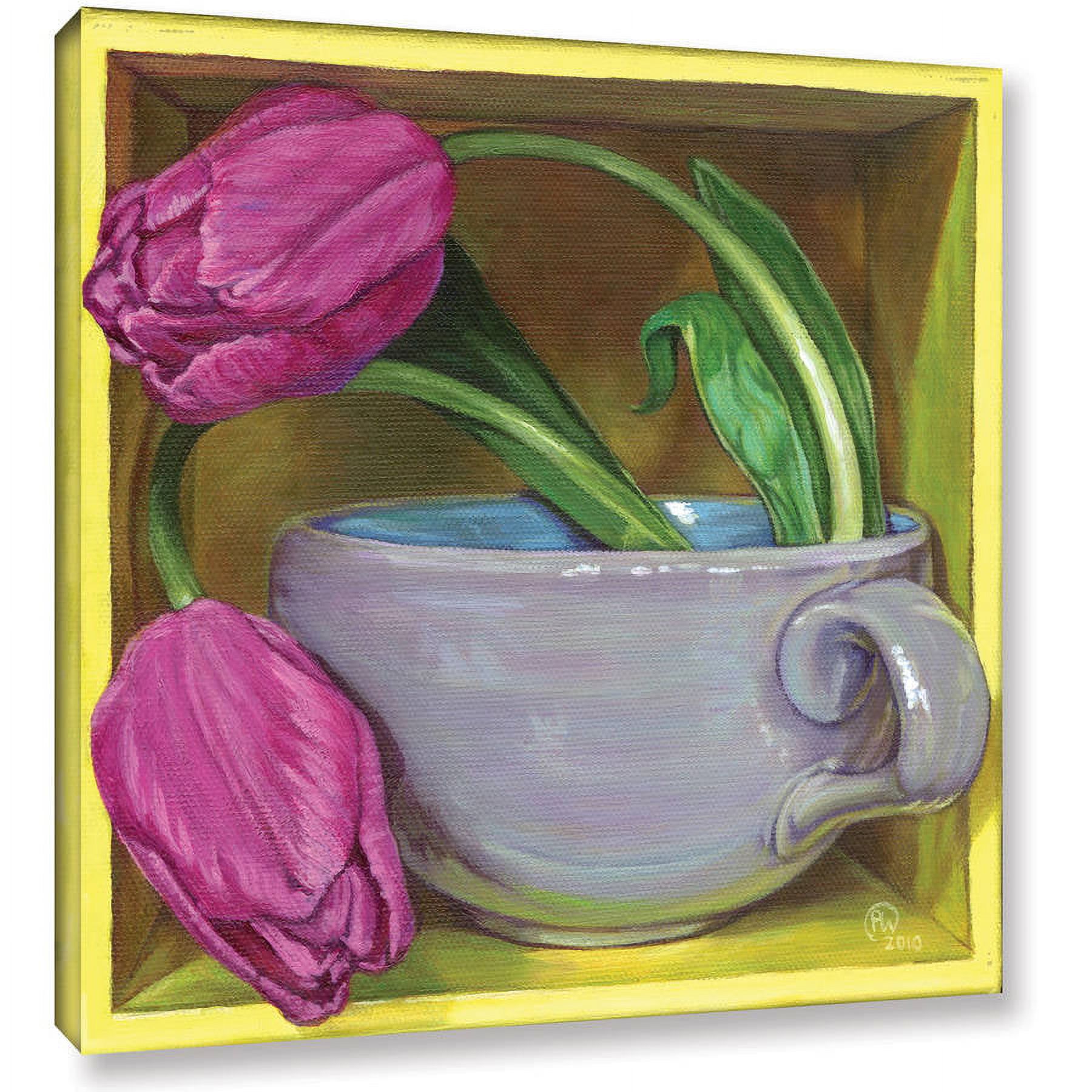 ArtWall Paige Wallis "Tea & Tulips" Gallery-wrapped Canvas