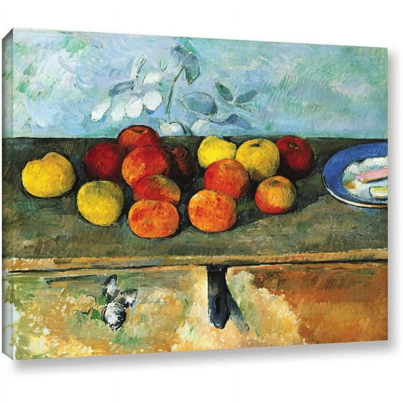 ArtWall Paul Cezanne "Still Life of Apples and Biscuits" Gallery-wrapped Canvas