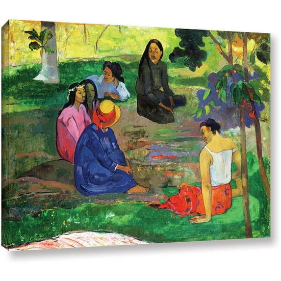 ArtWall Paul Gauguin "Les Parau Parau (The Gossippers)" Gallery-wrapped Canvas