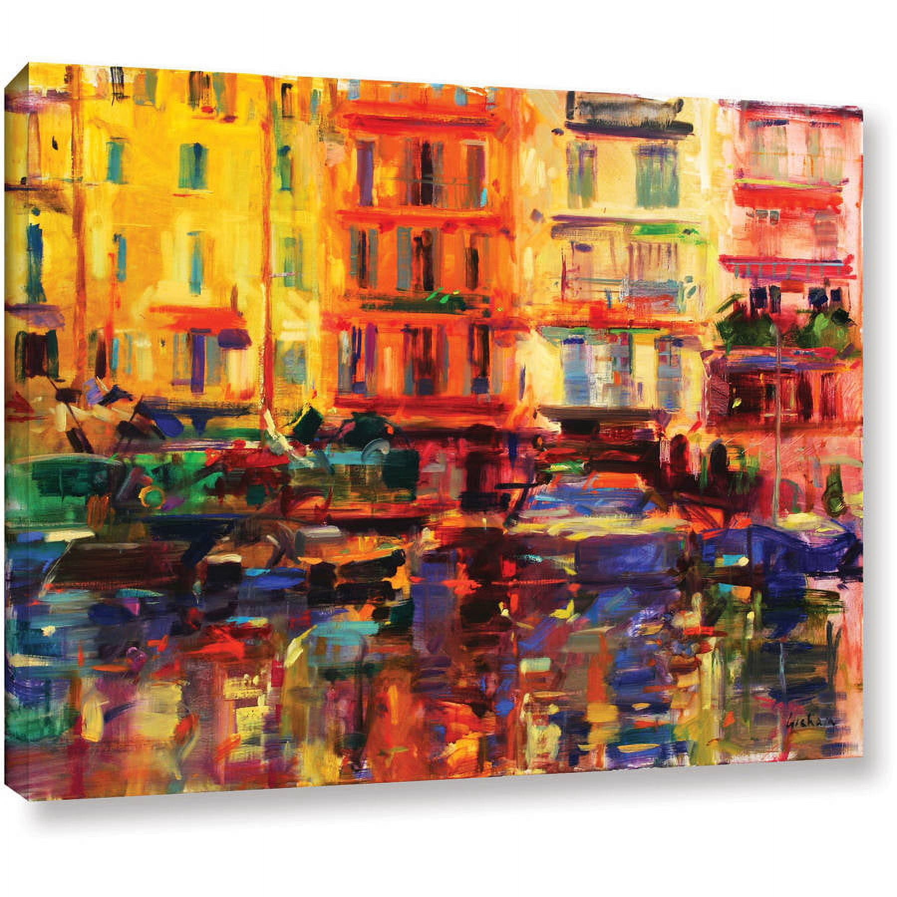 ArtWall Peter Graham "Grand Harbour, Cannes" Gallery-Wrapped Canvas Art