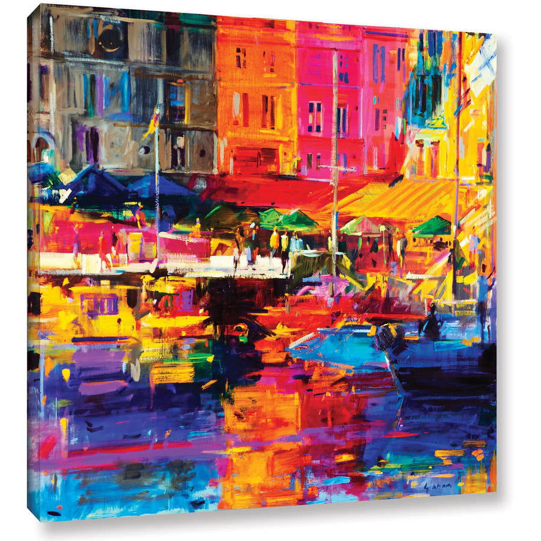 ArtWall Peter Graham "Honfleur Harbour, 2011" Gallery-Wrapped Canvas Art