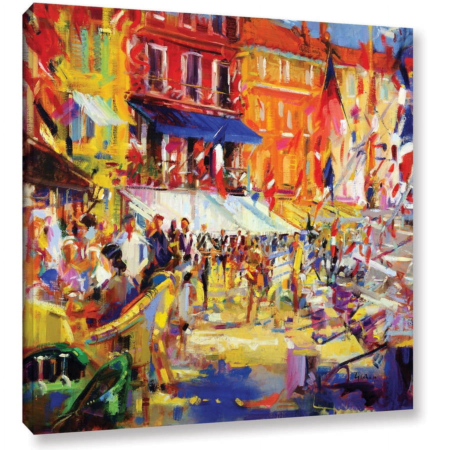 ArtWall Peter Graham "Port Promenade, Saint-Tropez" Gallery-Wrapped Canvas Art