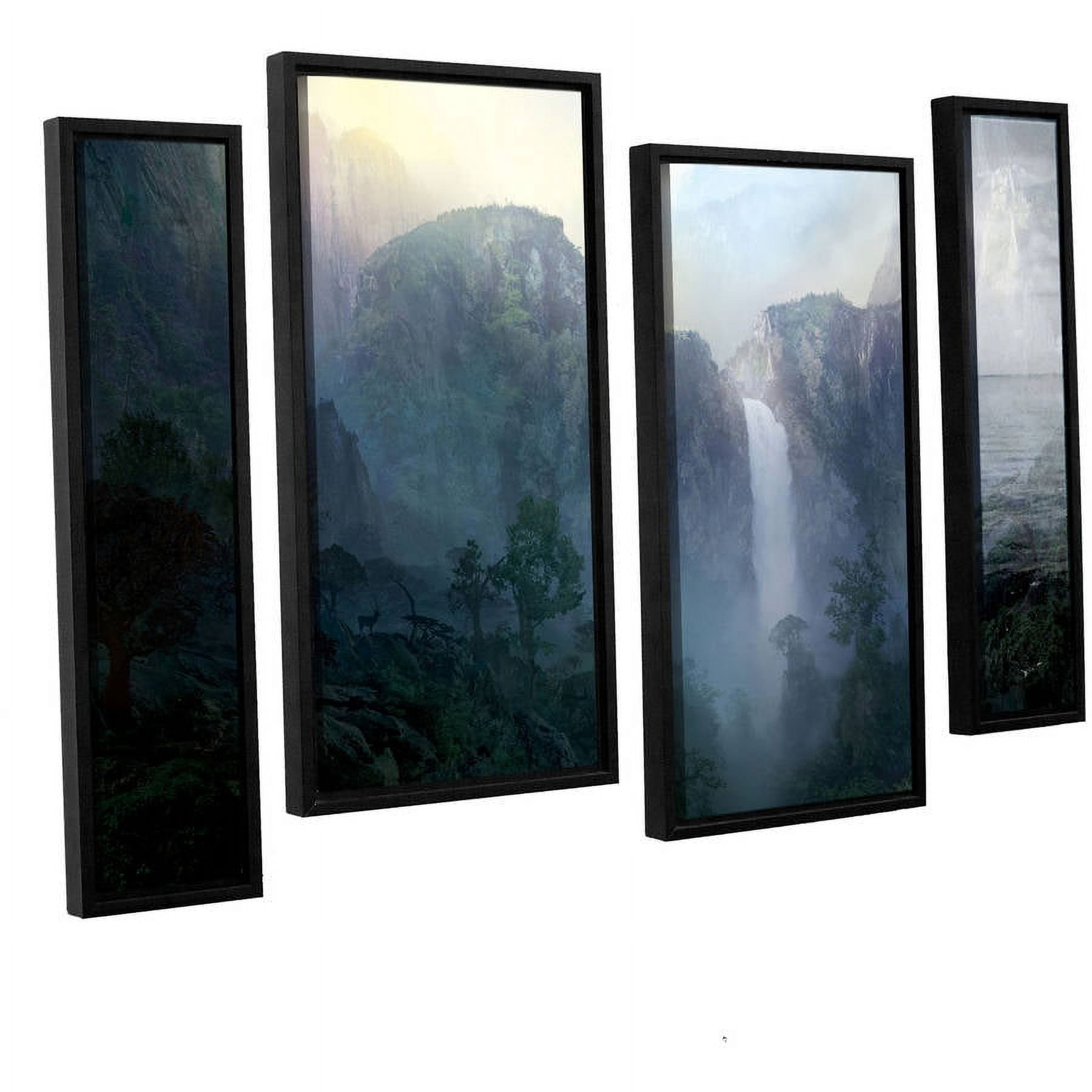 ArtWall Philip Straub "Afternoon Light" 4-Piece Floater Framed Canvas Staggered Set