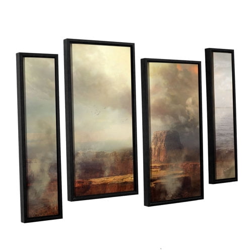 ArtWall Before The Rain by Philip Straub 4 Piece Framed Photographic Print on Canvas Set