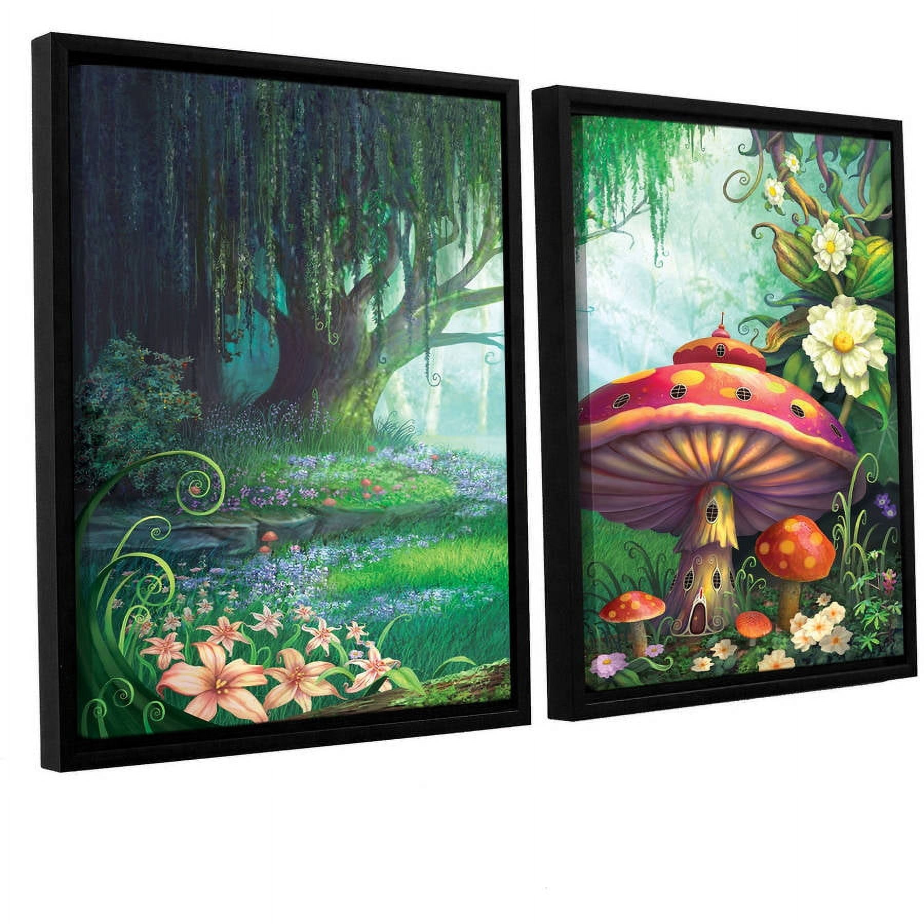 ArtWall Philip Straub "Enchanted Forest" 2-Piece Floater Framed Canvas Set