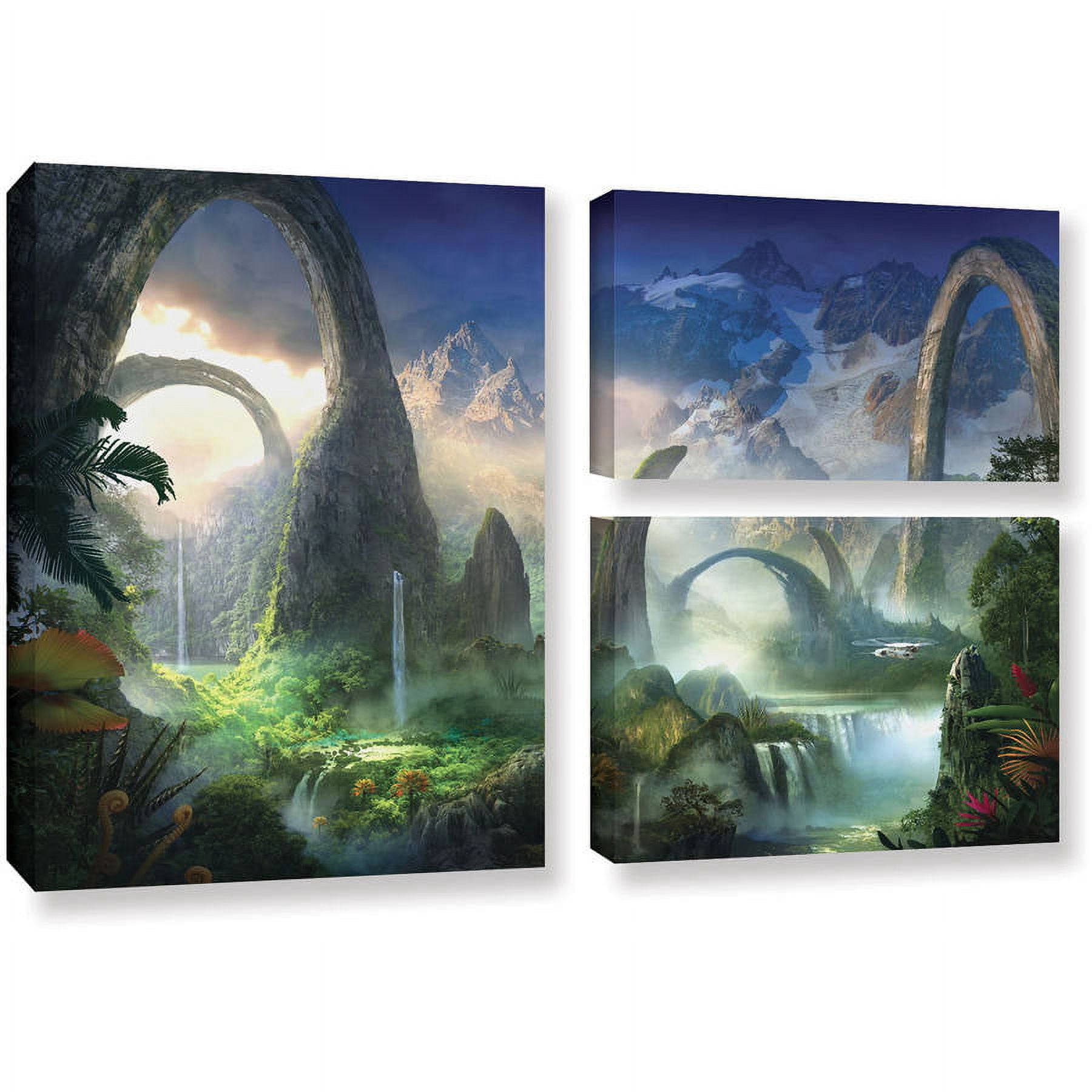 ArtWall Philip Straub "Great North Road" 3-Piece Gallery-wrapped Canvas Flag Set
