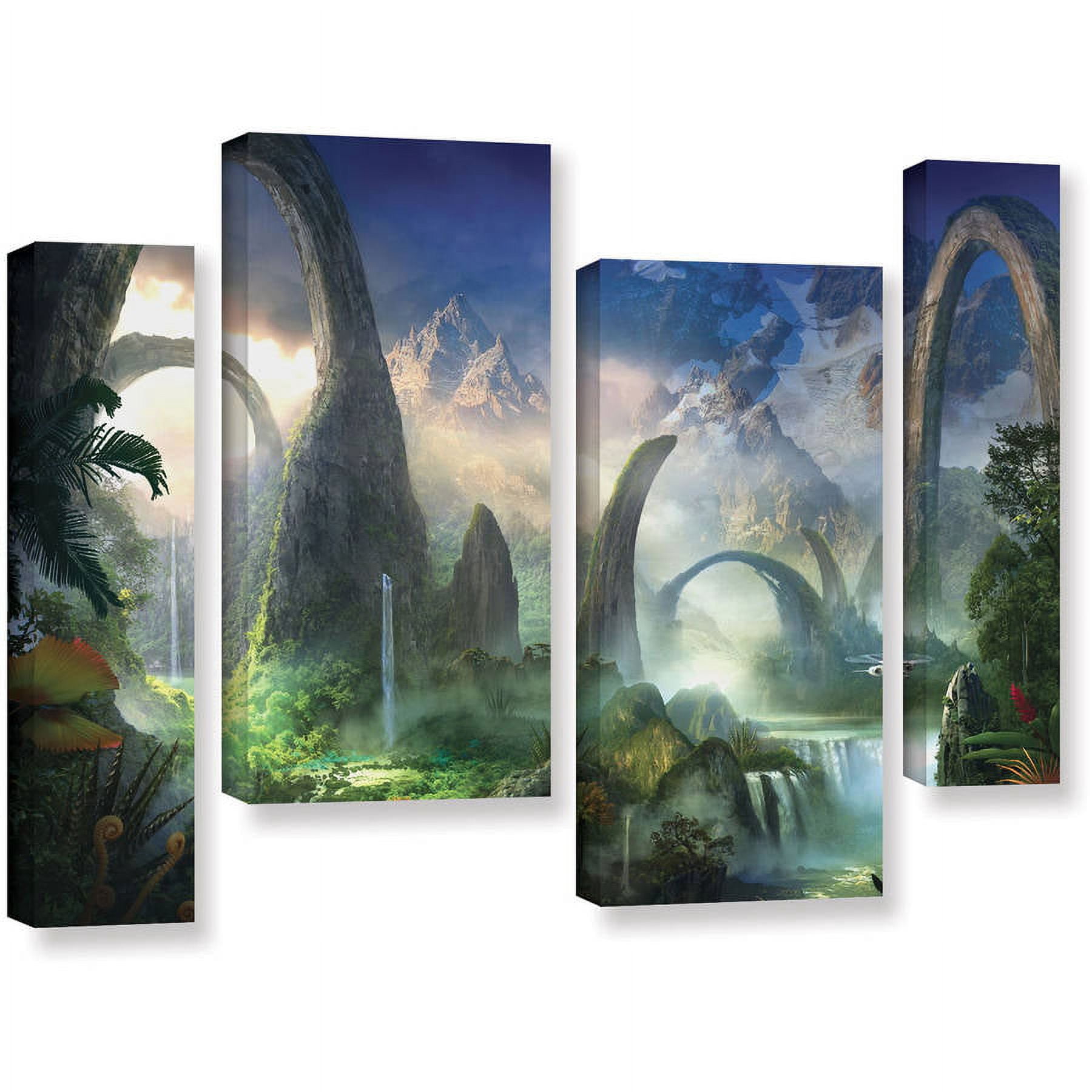 ArtWall Philip Straub "Great North Road" 4-Piece Gallery-wrapped Canvas Staggered Set
