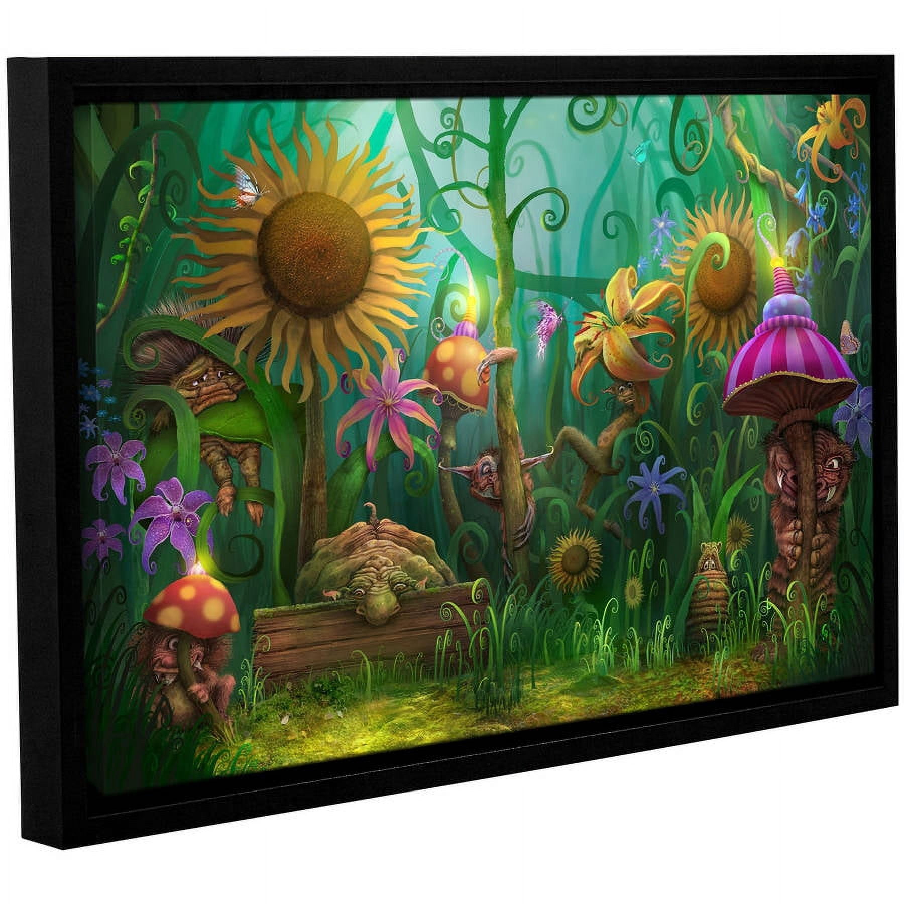 ArtWall Philip Straub "Meet The Imaginaries" Gallery-wrapped Floater-framed Canvas