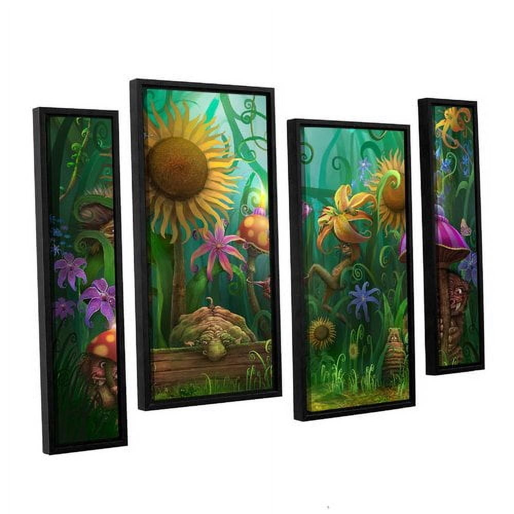 ArtWall Philip Straub "Meet the Imaginaries" 4-Piece Floater Framed Canvas Staggered Set