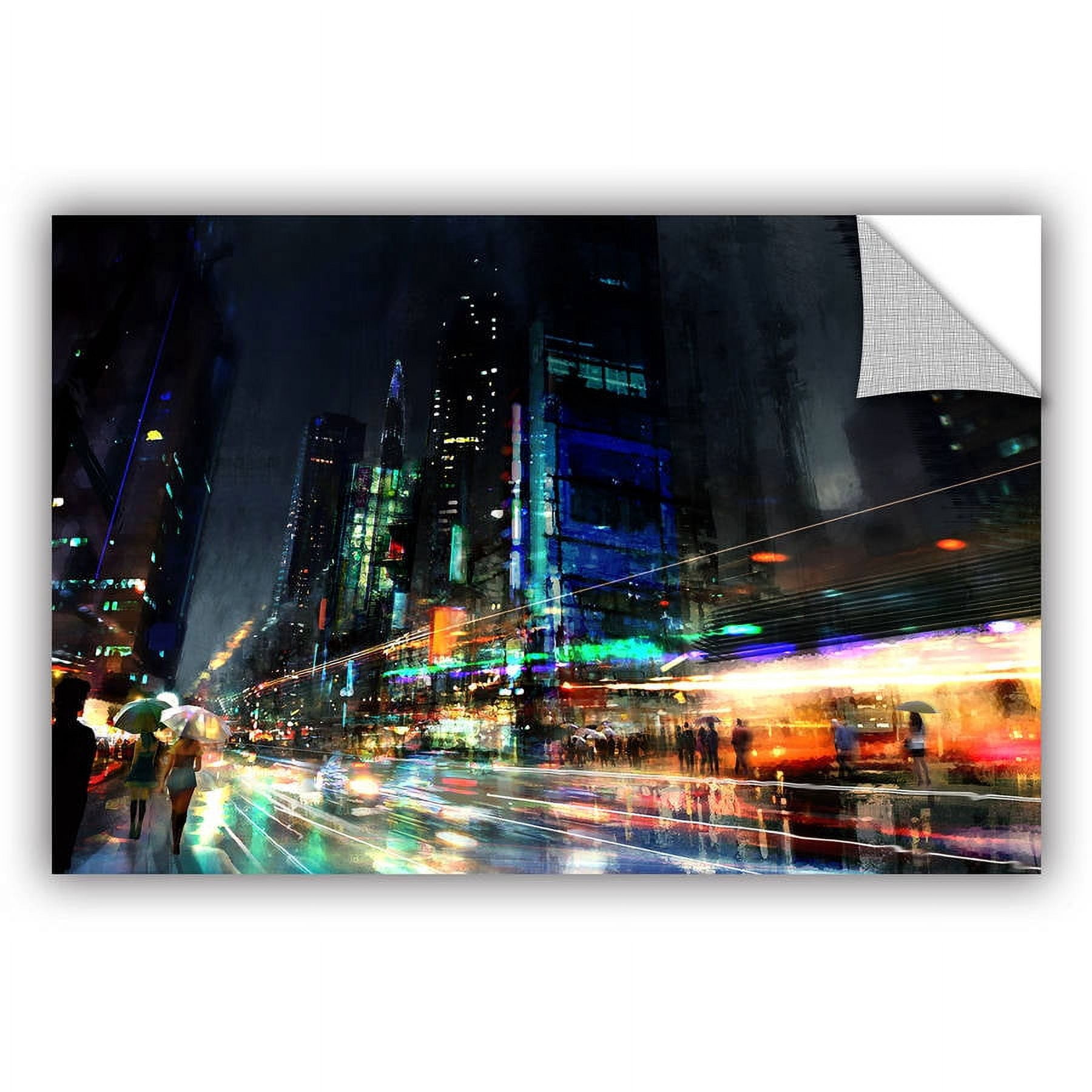 ArtWall Philip Straub "Night City 3" ArtAppealz Removable Wall Art