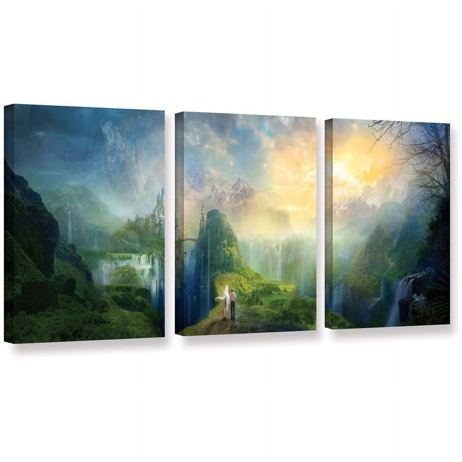 ArtWall Philip Straub "Road to Oalovah" 3-Piece Gallery-Wrapped Canvas Set