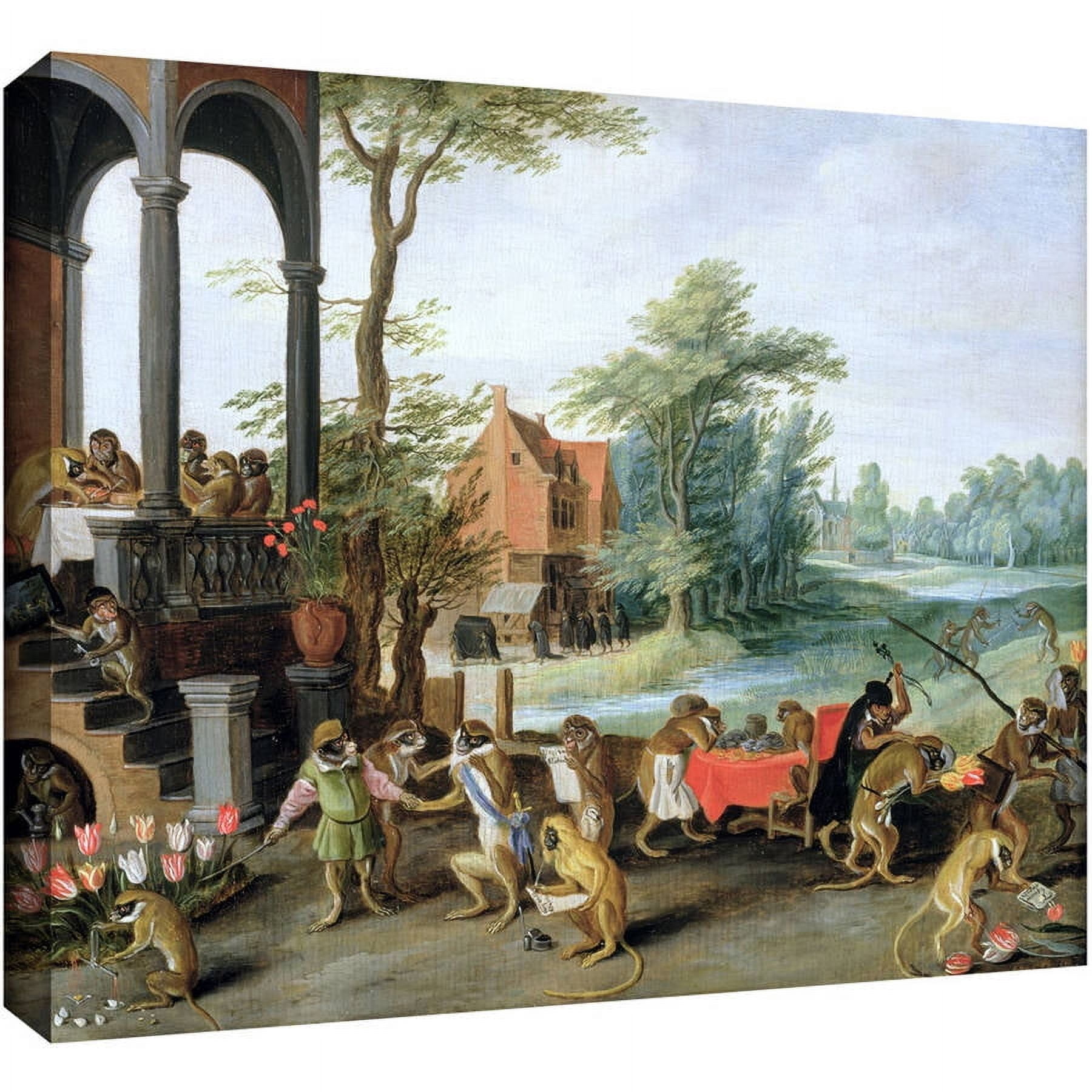 ArtWall Pieter Bruegel "A Satire Of The Folly Of Tulip Mania" Gallery-Wrapped Canvas
