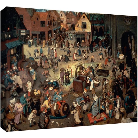 ArtWall Pieter Bruegel "Fight Between Carnival And Lent" Gallery-Wrapped Canvas