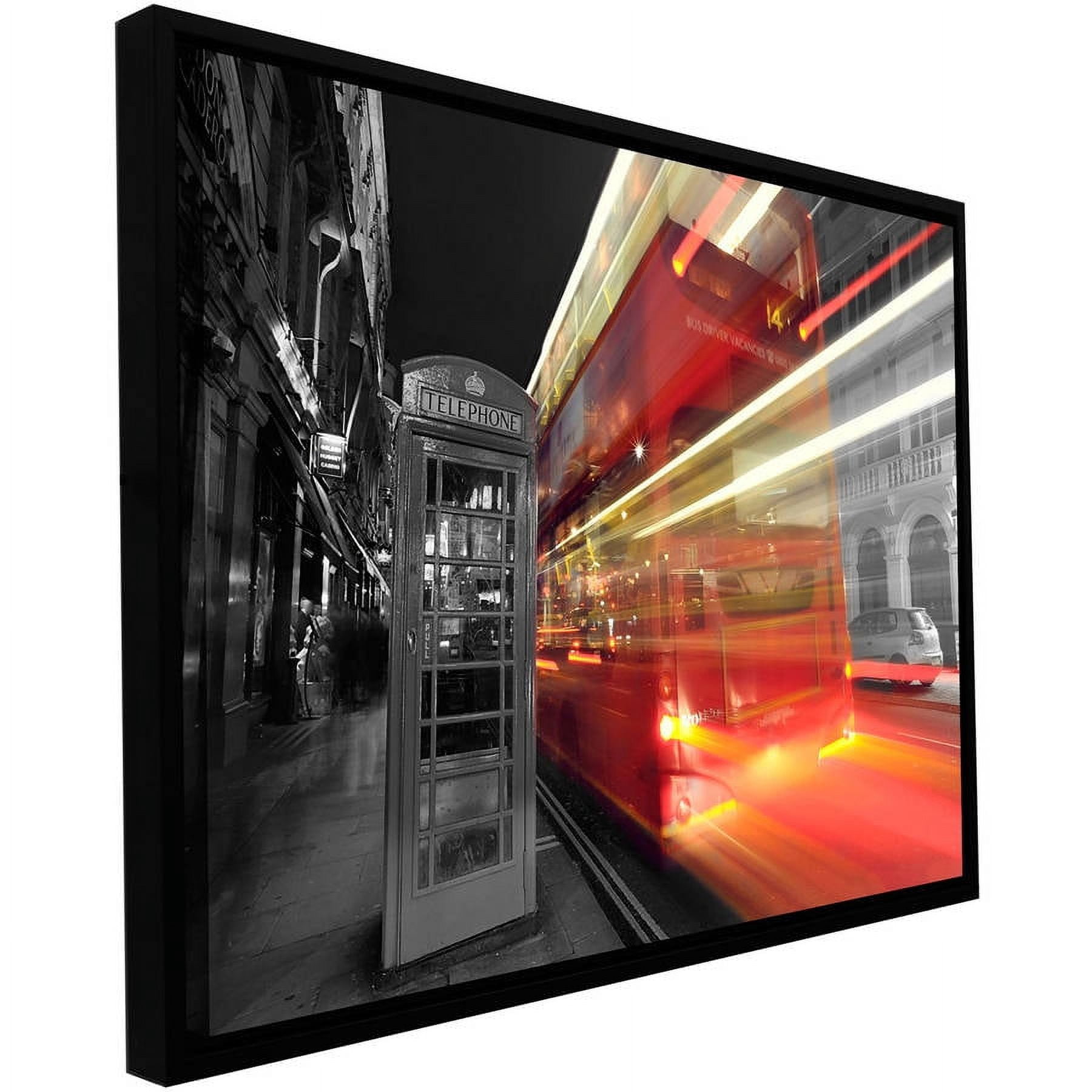 ArtWall Revolver Ocelot "London III" Floater Framed Gallery-Wrapped Canvas