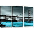 thumbnail image 1 of ArtWall Revolver Ocelot "San Fransico Bridge II" 3 Piece Gallery-Wrapped Canvas, 1 of 3