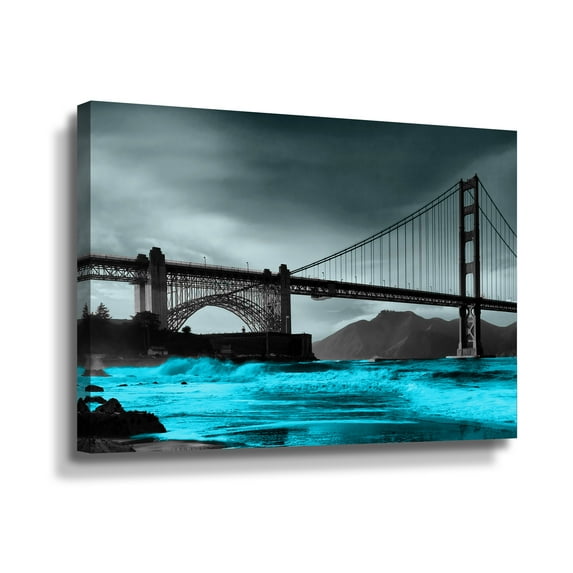 ArtWall Revolver Ocelot San Fransico Bridge II Wall Art