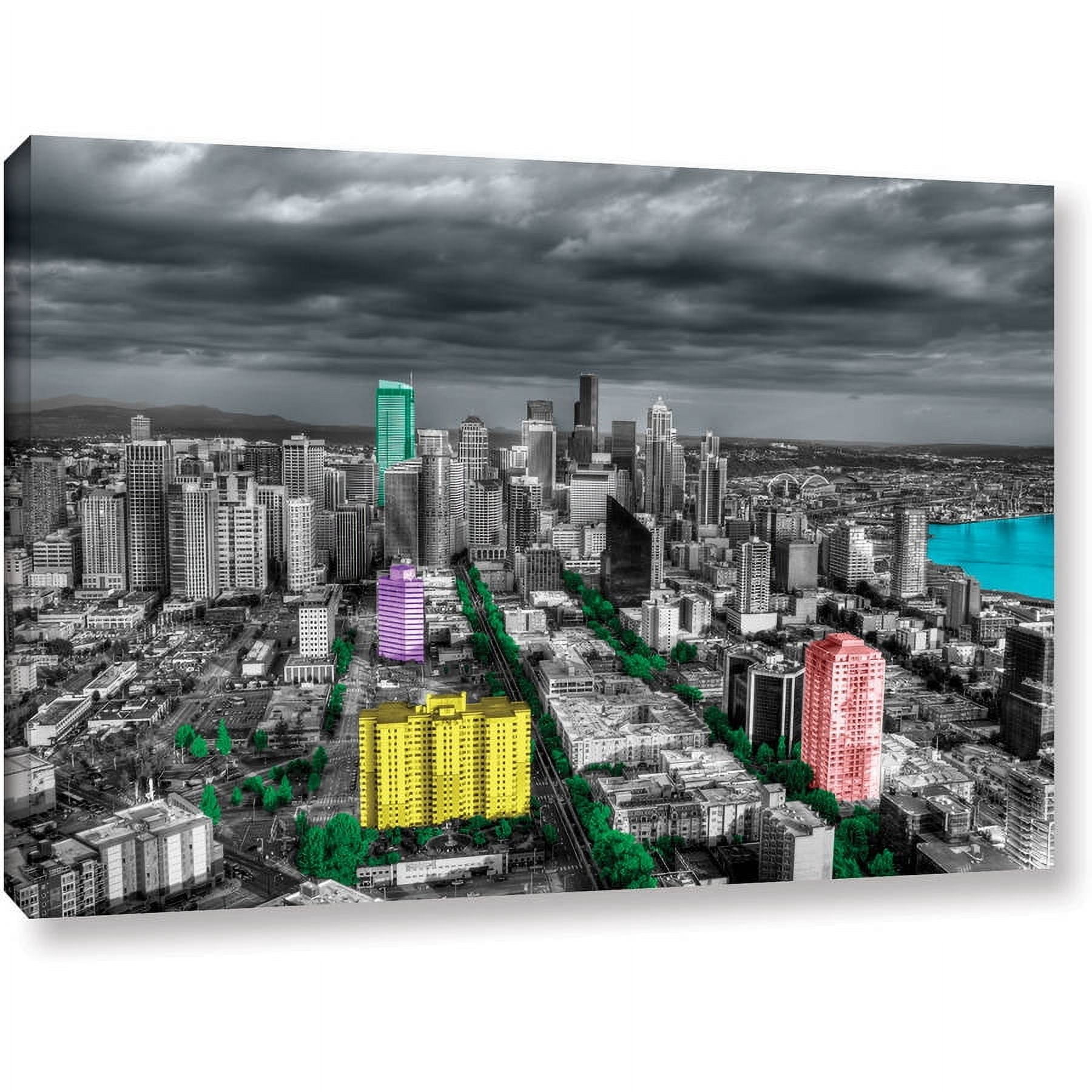 ArtWall Revolver Ocelot "Seattle" Gallery-Wrapped Canvas