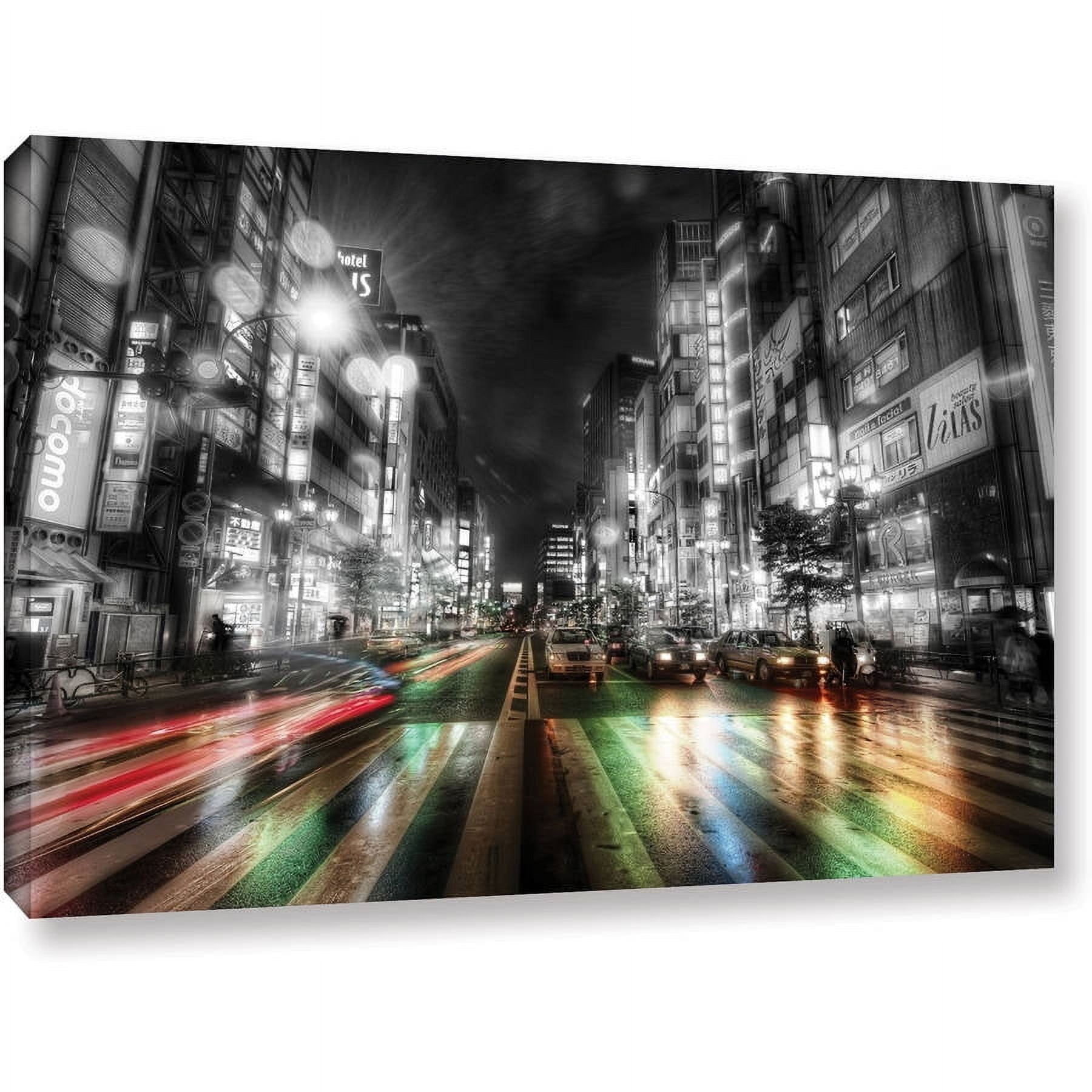 ArtWall Revolver Ocelot "Tokoyo Night" Gallery-Wrapped Canvas