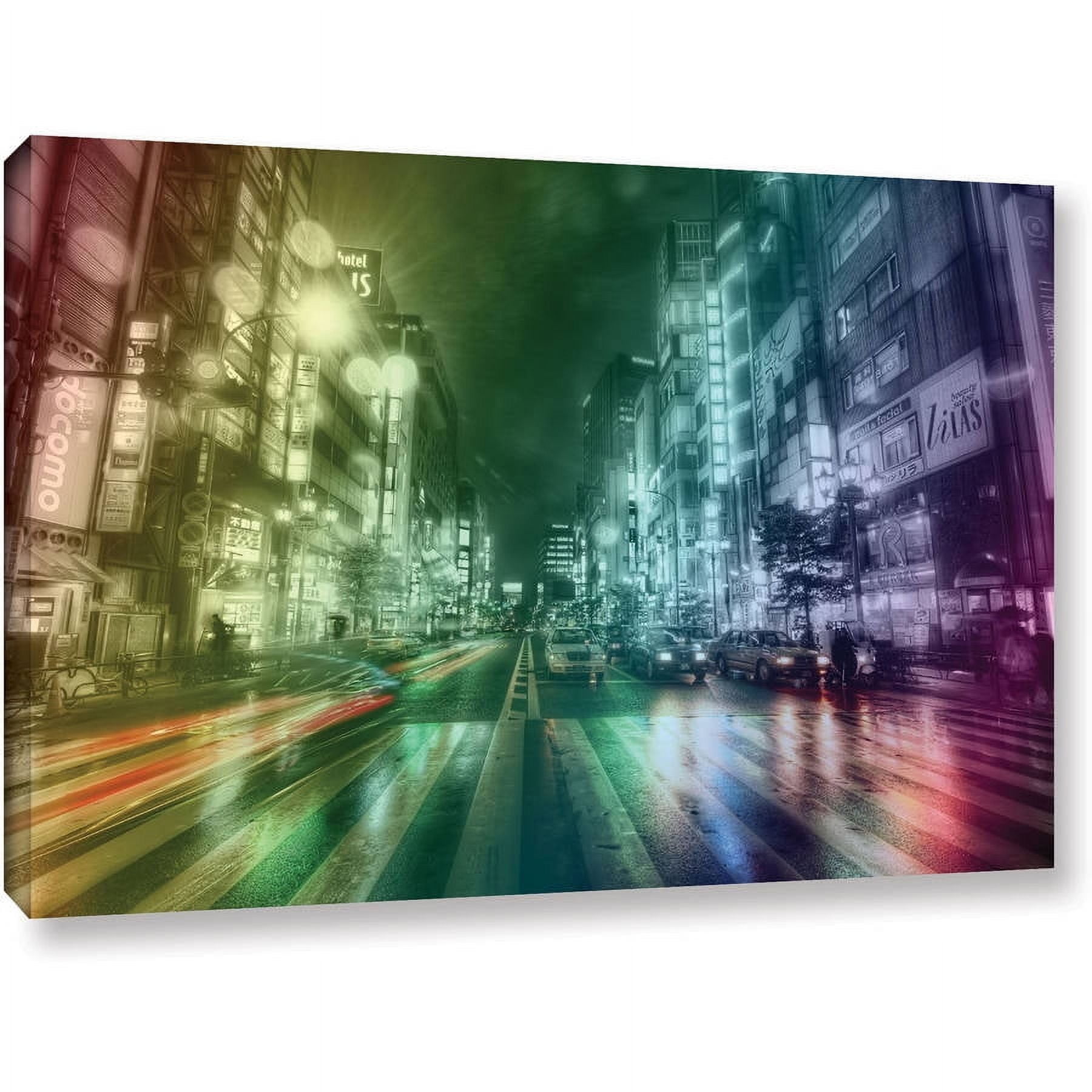 ArtWall Revolver Ocelot "Tokoyo Night II" Gallery-Wrapped Canvas
