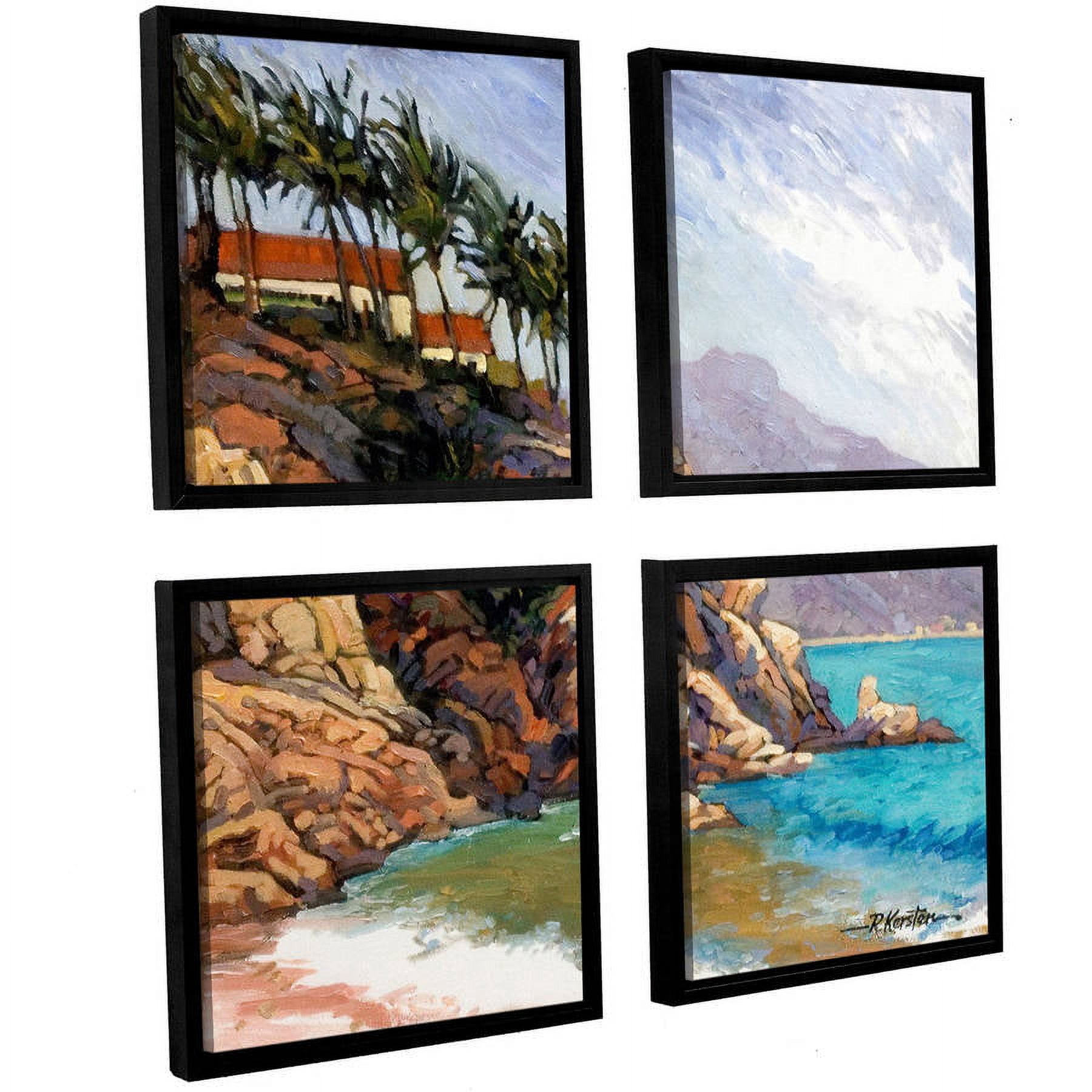 ArtWall Rick Kersten "Cabo San Lucas" 4-Piece Floater-framed Canvas Square Set