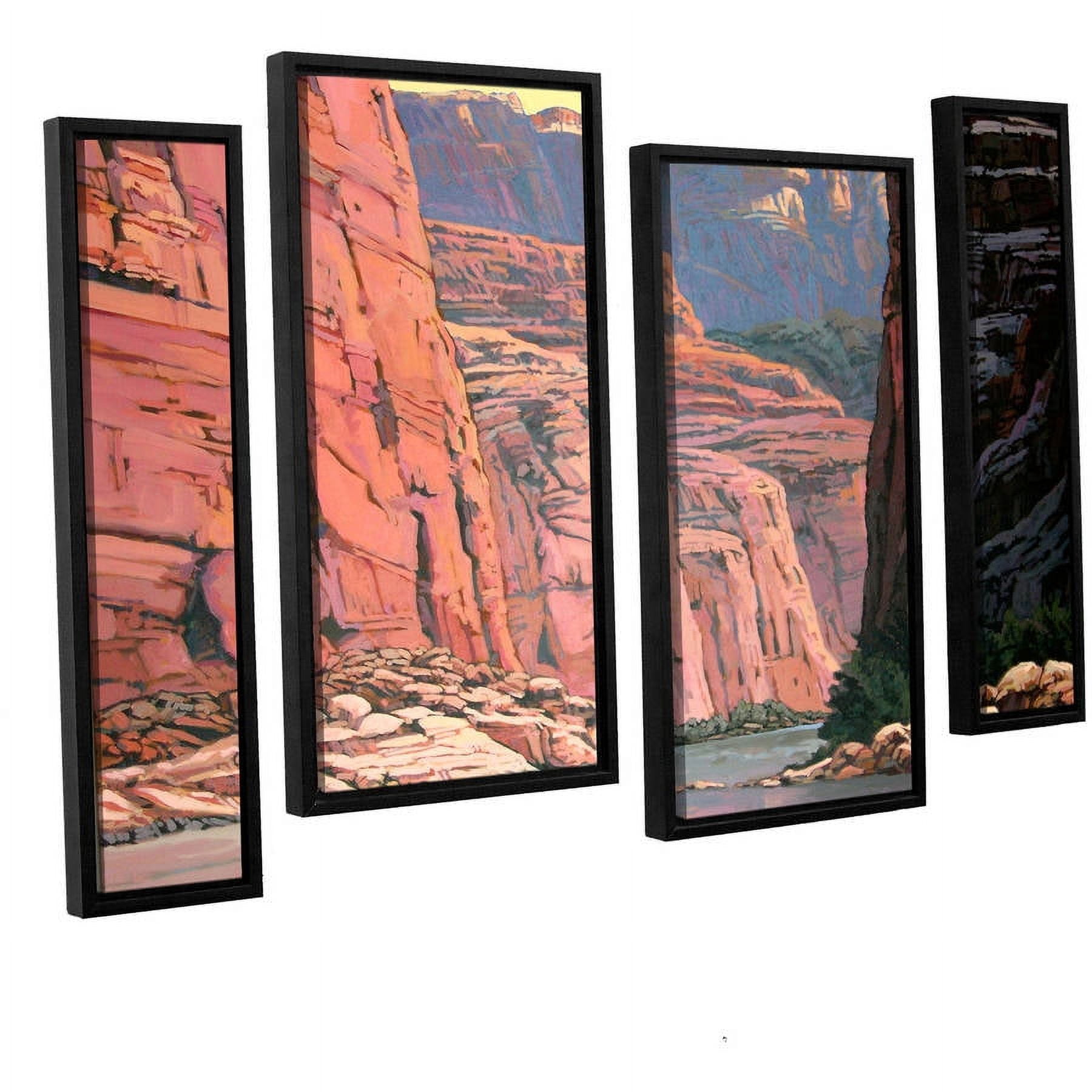 ArtWall Rick Kersten "Colorado River Walls" 4-Piece Floater-framed Canvas Staggered Set