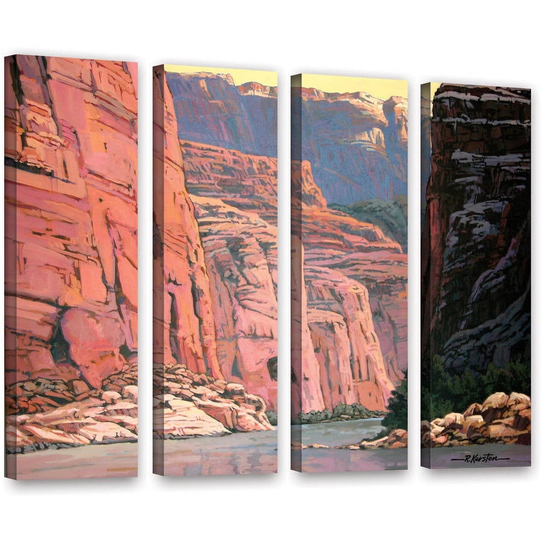 ArtWall Rick Kersten "Colorado River Walls" 4-Piece Gallery-wrapped Canvas Set