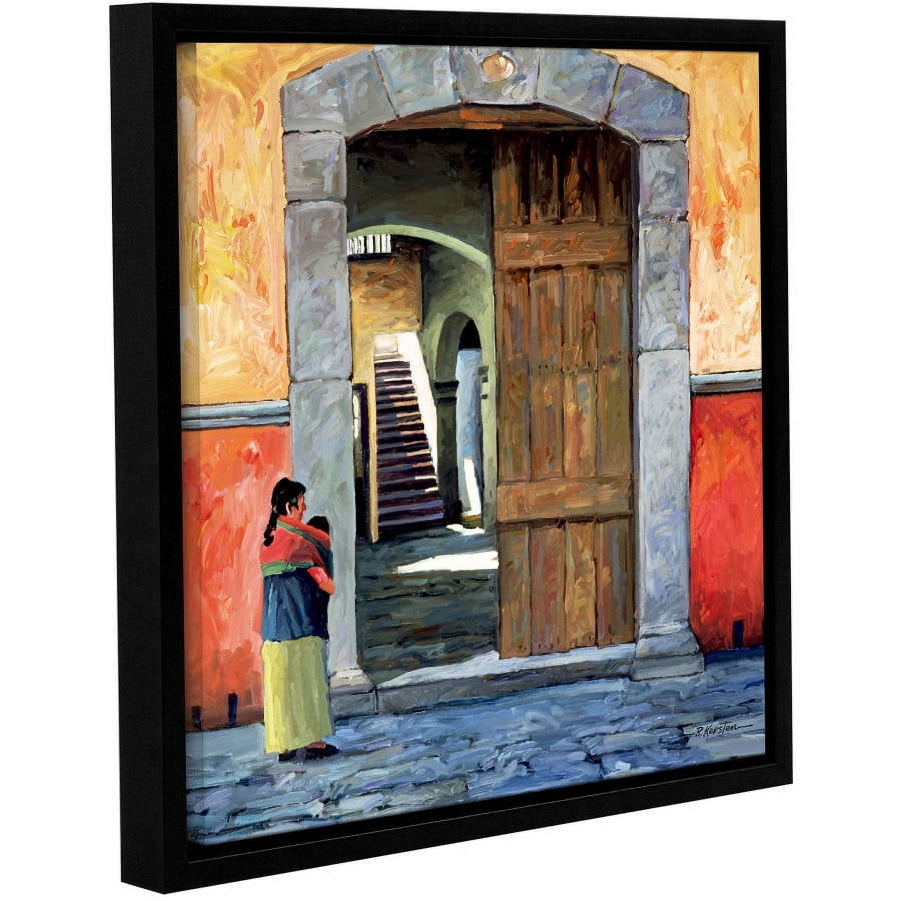 ArtWall Rick Kersten "Guanajuato Door" Gallery-wrapped Floater-framed Canvas