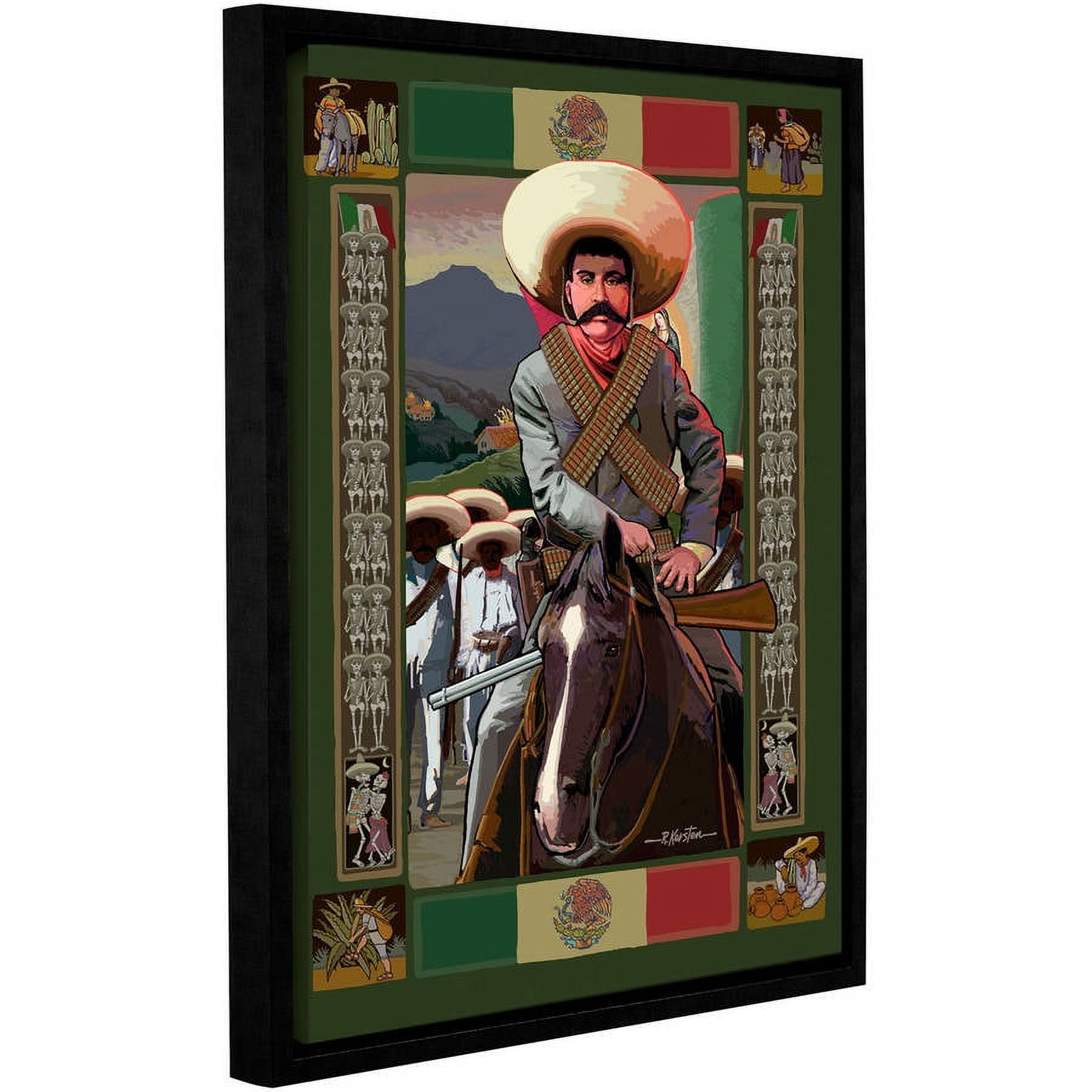 ArtWall Rick Kersten "Zapata" Gallery-wrapped Floater-framed Canvas