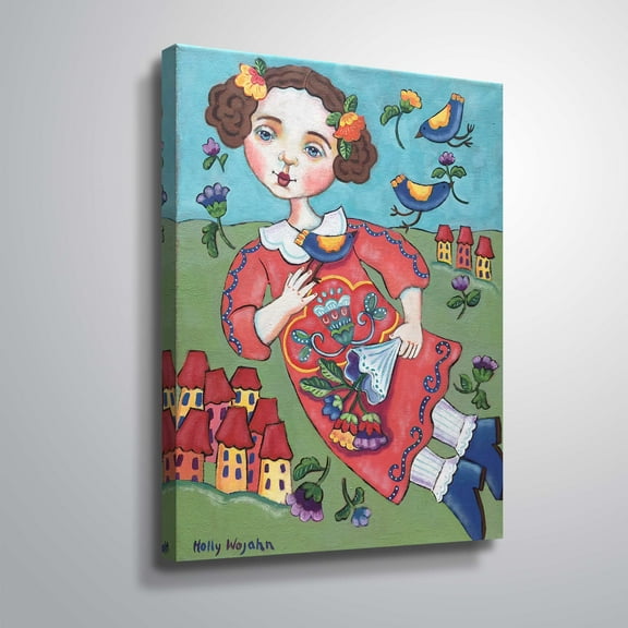 ArtWall She thought she could fly, Gallery Wrapped Canvas by Holly Wojahn