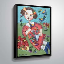 ArtWall She thought she could fly, Gallery Wrapped Floater-framed Canvas by Holly Wojahn