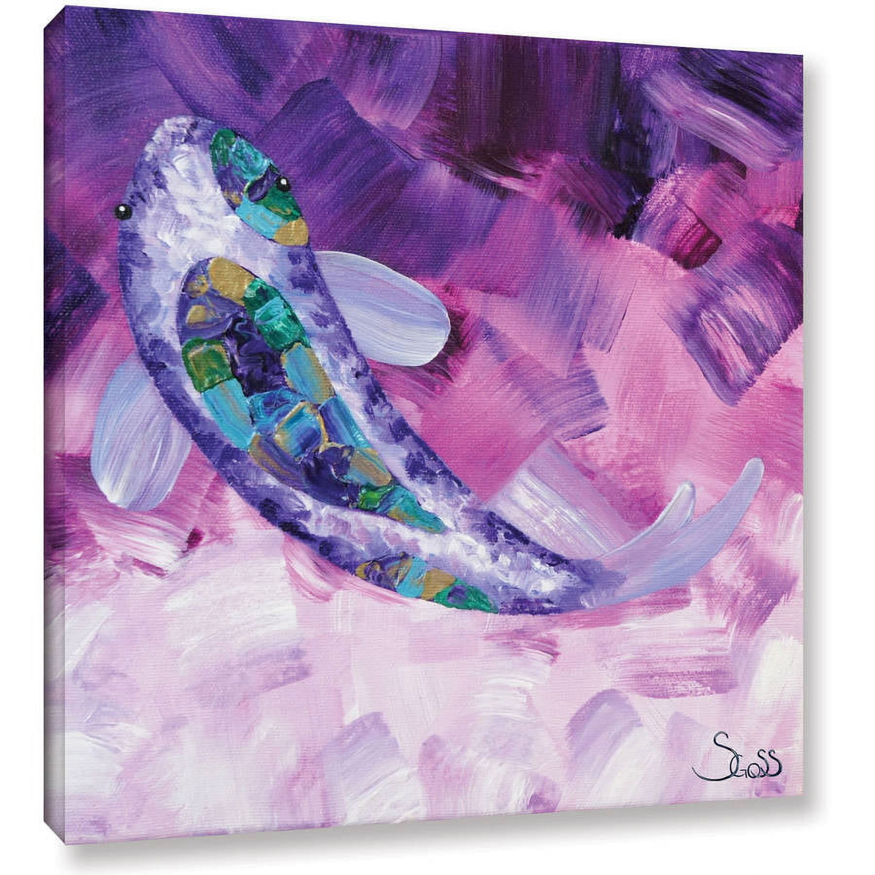 ArtWall Shiela Gosselin "Purple Koi" Gallery-Wrapped Canvas