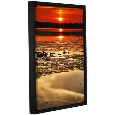 ArtWall Steve Ainsworth "Breaking Dawn" Gallery-Wrapped Floater-Framed Canvas