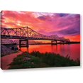 thumbnail image 1 of ArtWall Steve Ainsworth "Bridges at Sunrise" Gallery-Wrapped Canvas, 1 of 2