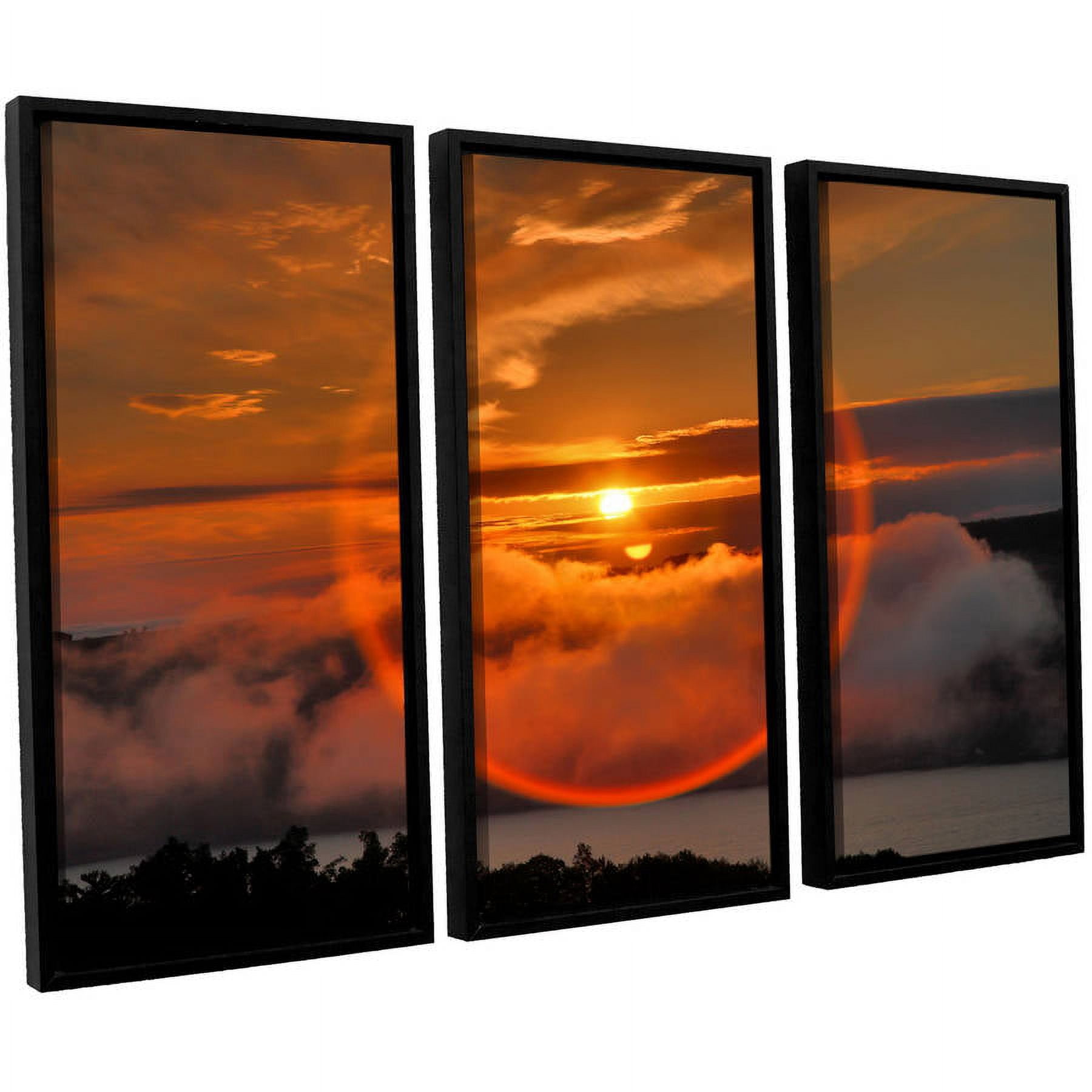 ArtWall Steve Ainsworth "Circle Around Sun" 3-Piece Floater-framed Canvas Set