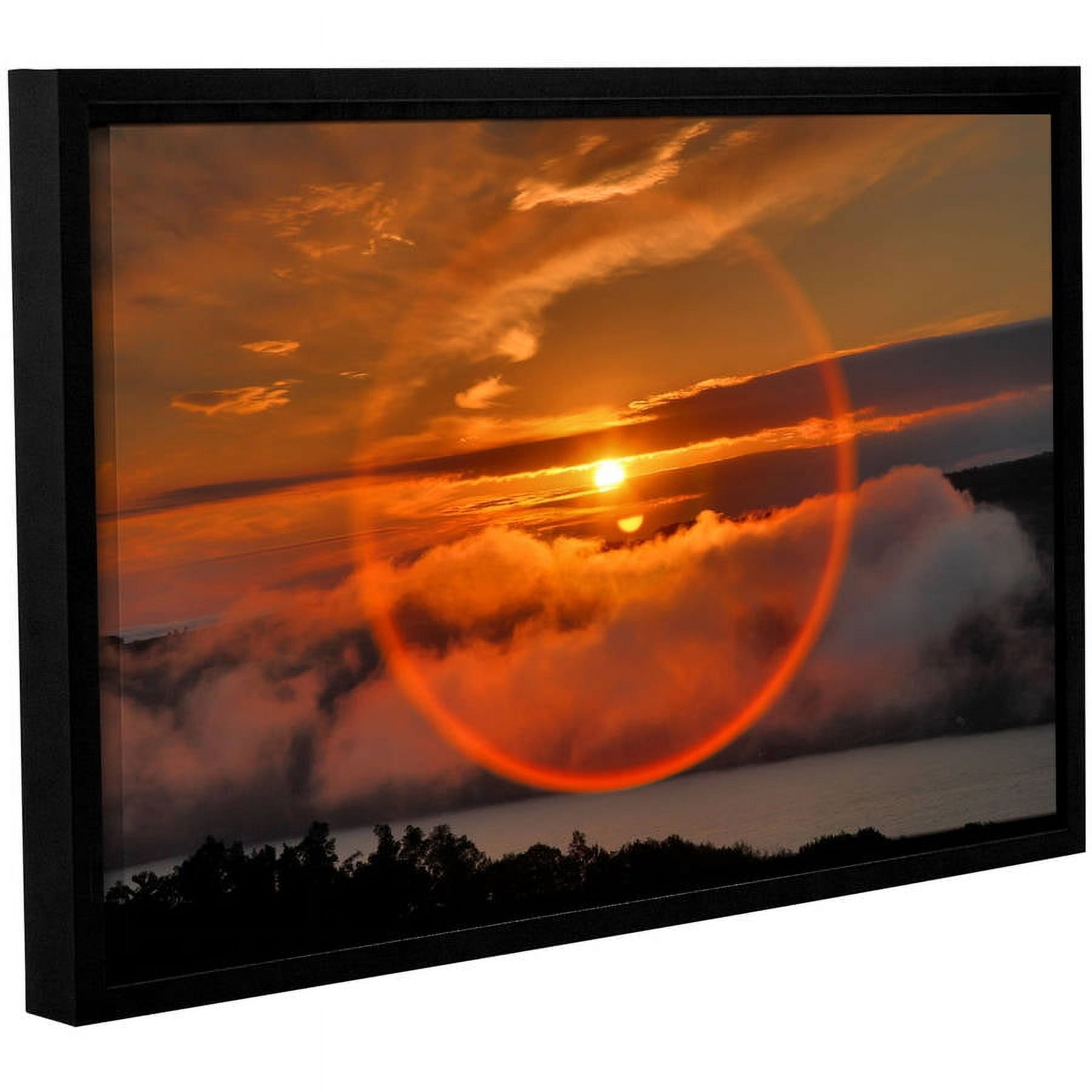 ArtWall Steve Ainsworth "Circle Around Sun" Gallery-Wrapped Floater-Framed Canvas