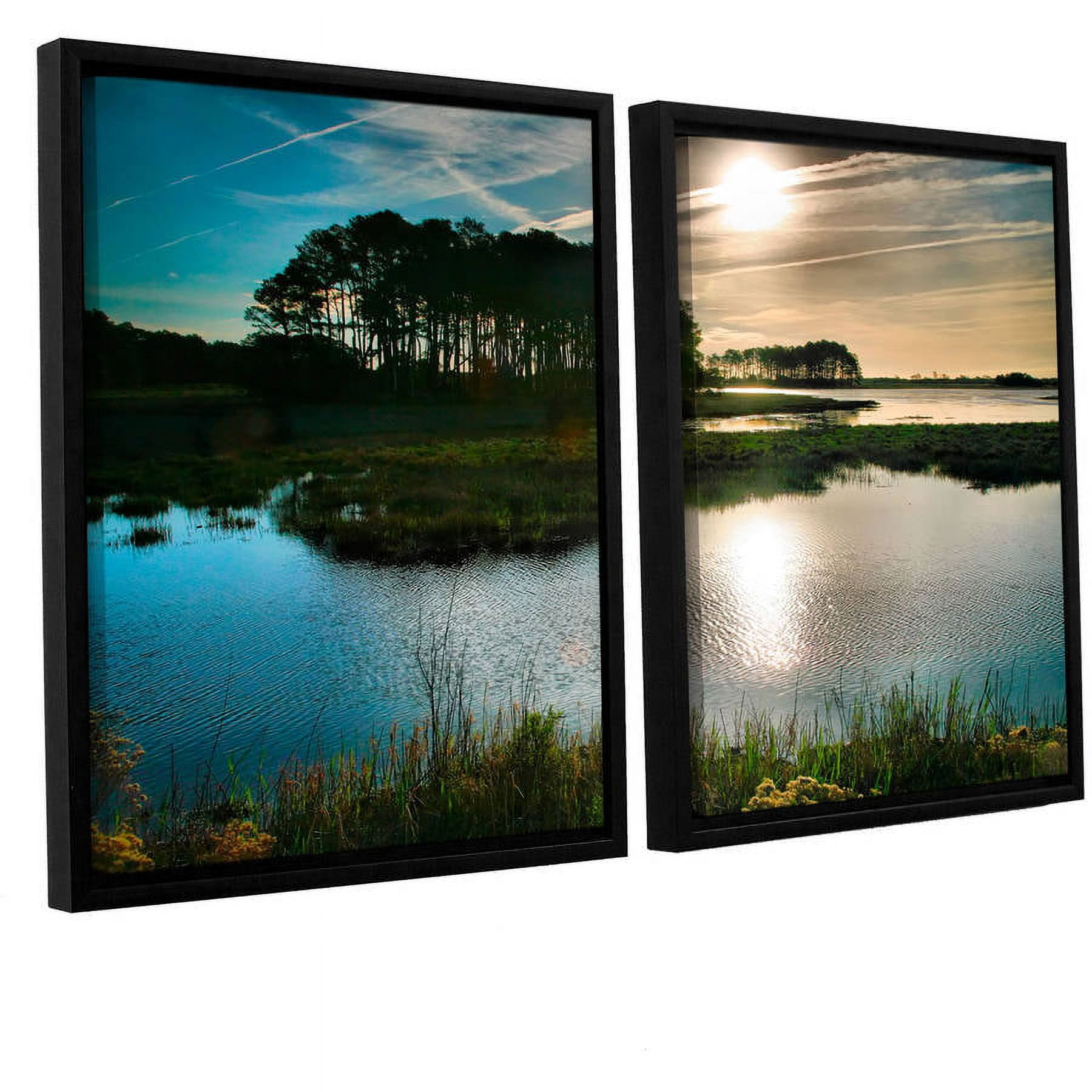 ArtWall Steve Ainsworth "Early Morning on Beach Drive I" 2-Piece Floater Framed Canvas Set