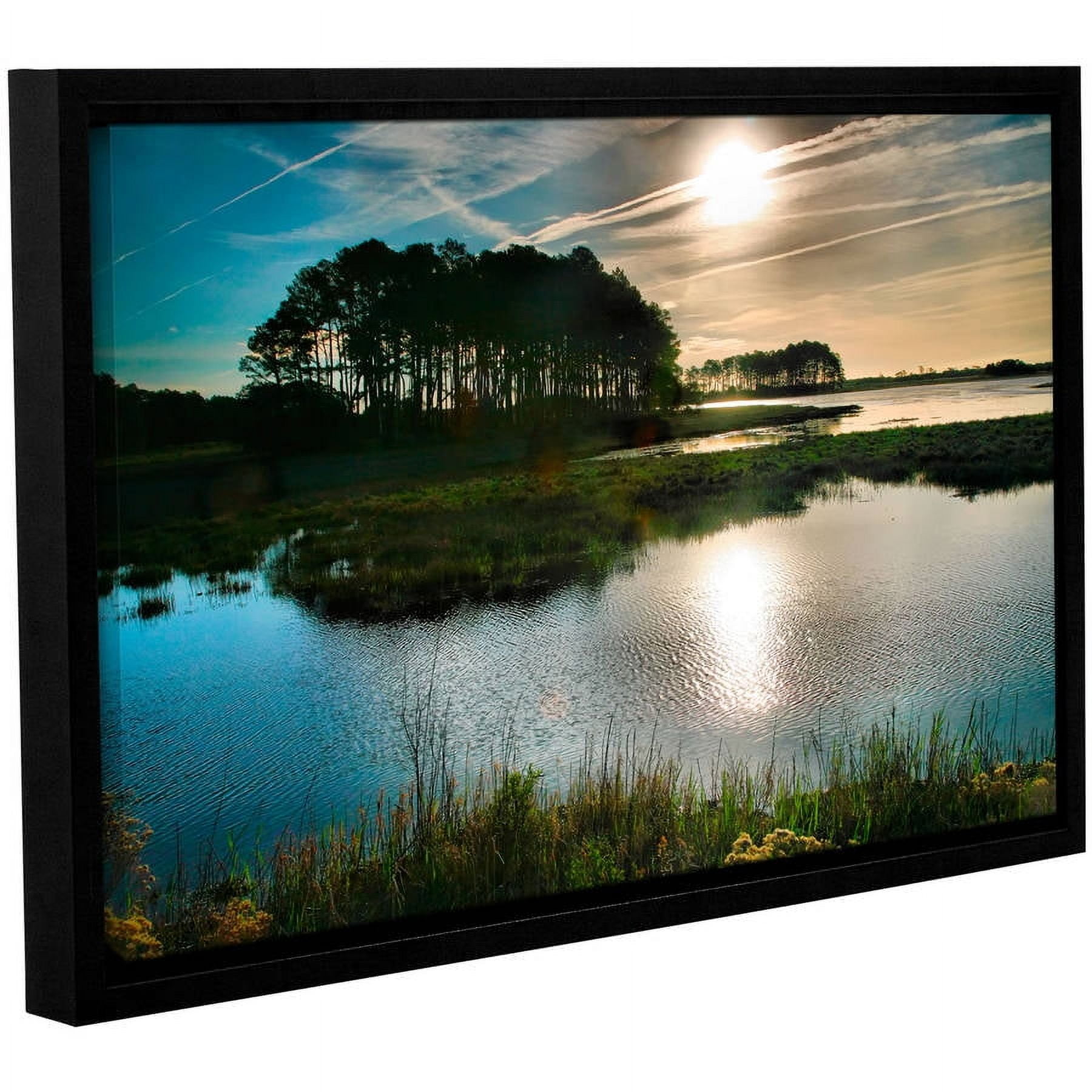 ArtWall Steve Ainsworth "Early Morning on Beach Drive I" Gallery-Wrapped Floater-Framed Canvas