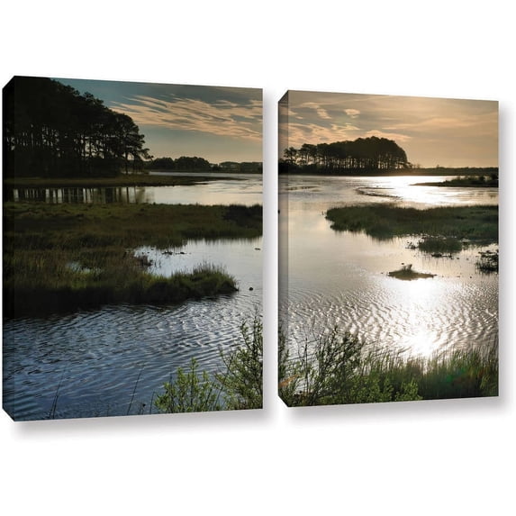 ArtWall Steve Ainsworth "Early Morning on Beach Drive II" 2-Piece Gallery-Wrapped Canvas Set