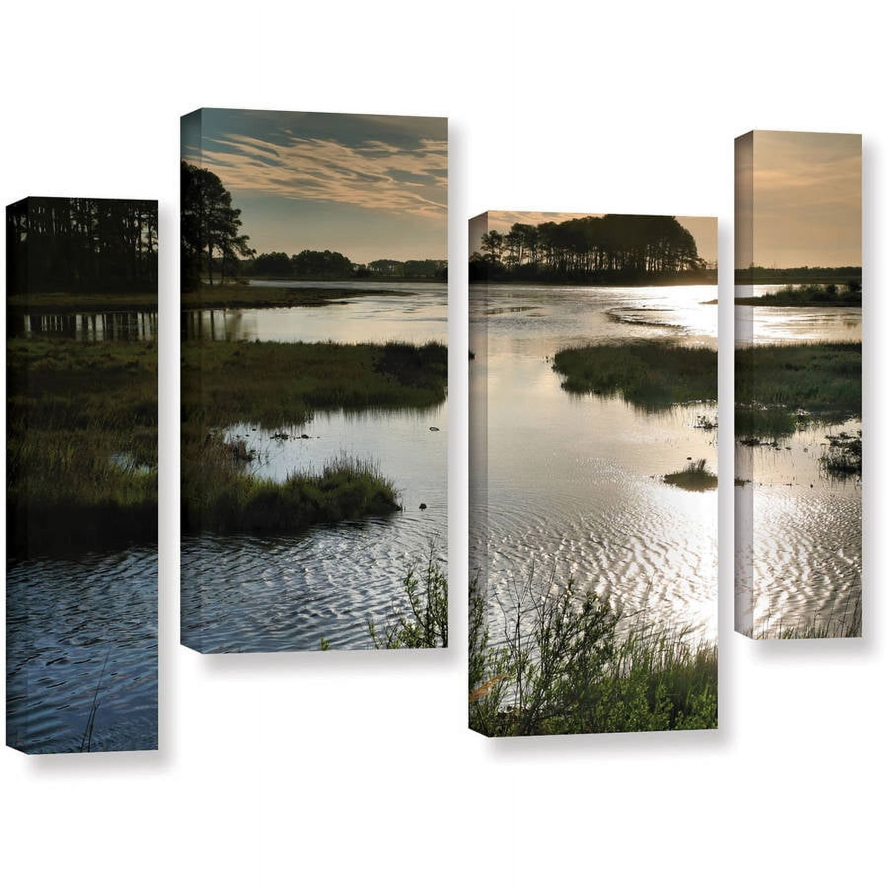 ArtWall Steve Ainsworth "Early Morning on Beach Drive II" 4-Piece Gallery-Wrapped Canvas Staggered Set
