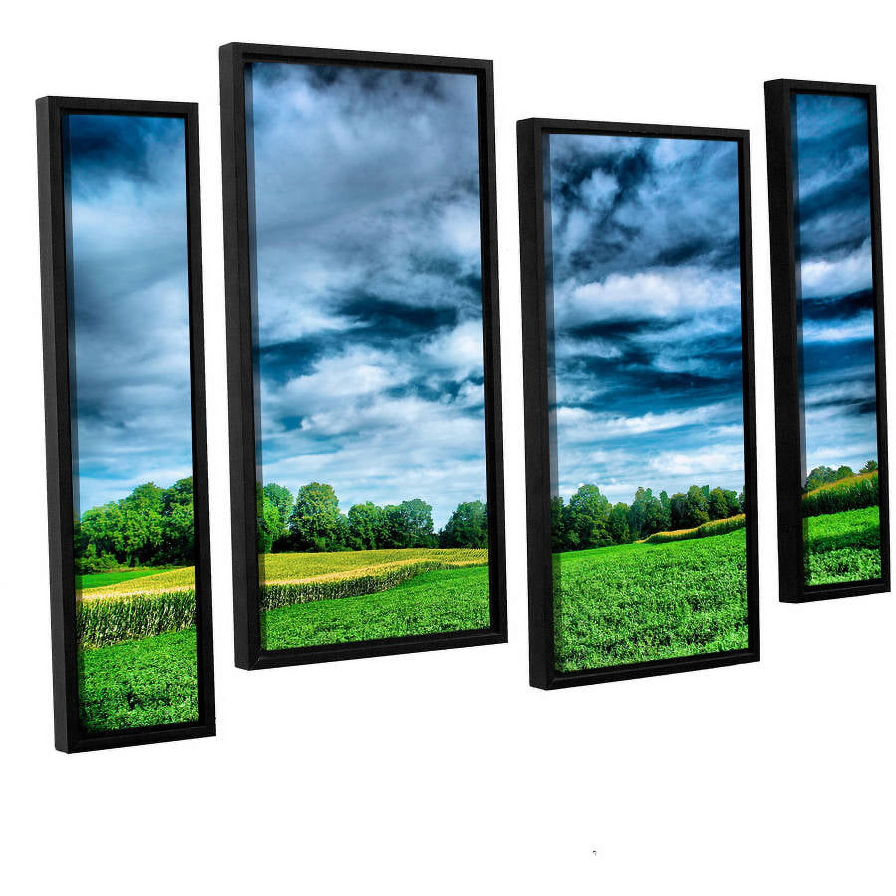 ArtWall Steve Ainsworth "Field of Dreams" 4-Piece Floater Framed Canvas Staggered Set