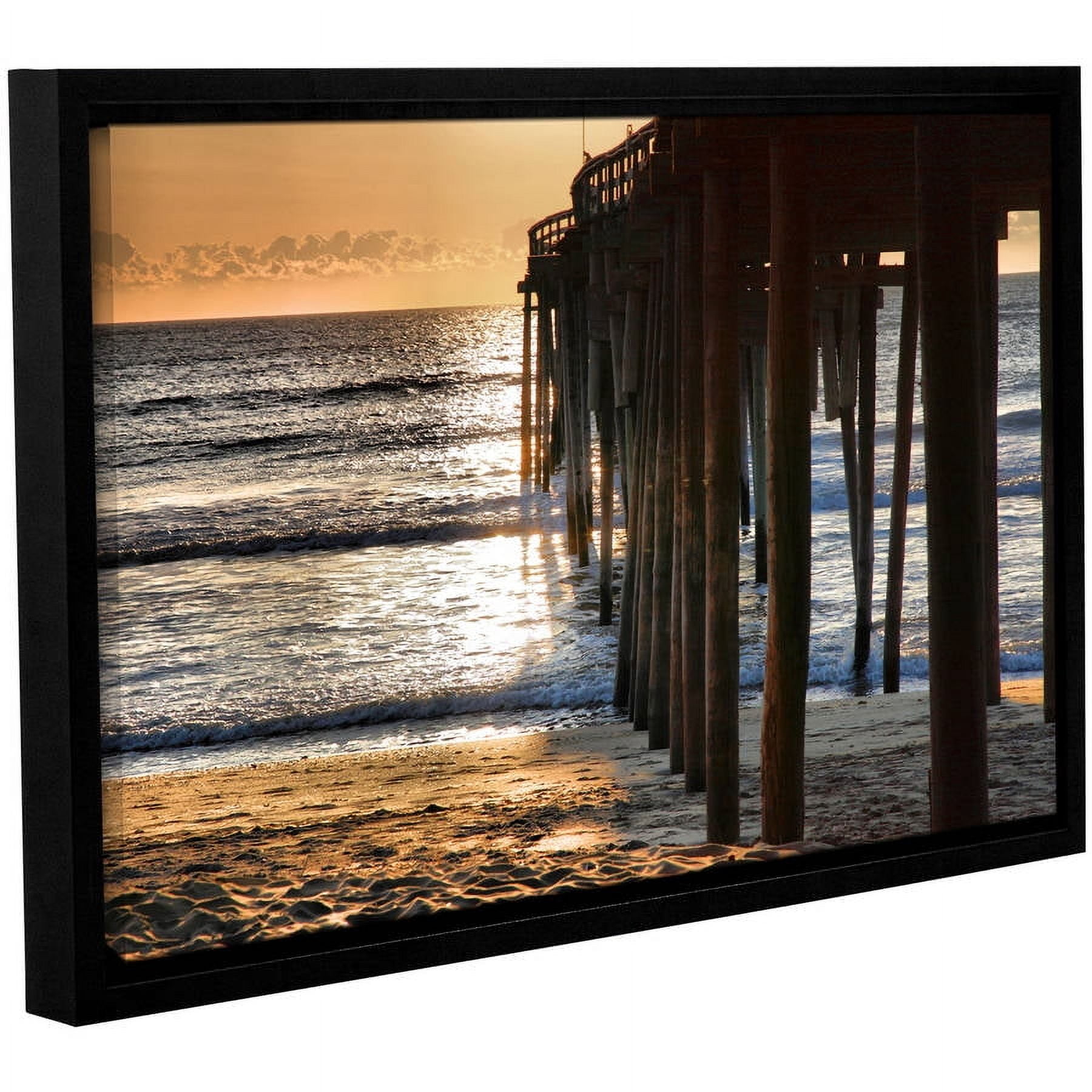 ArtWall Steve Ainsworth "Fishing Pier" Gallery-Wrapped Floater-Framed Canvas