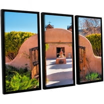 ArtWall Steve Ainsworth "Gate To Chimayo" 3-Piece Floater-framed Canvas Set