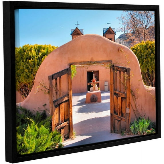ArtWall Steve Ainsworth "Gate to Chimayo" Gallery-Wrapped Floater-Framed Canvas
