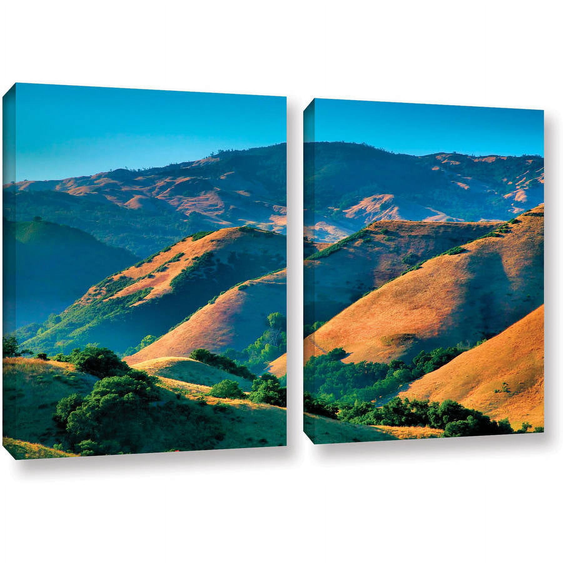 ArtWall Steve Ainsworth "Golden Hills" 2-Piece Gallery-Wrapped Canvas Set