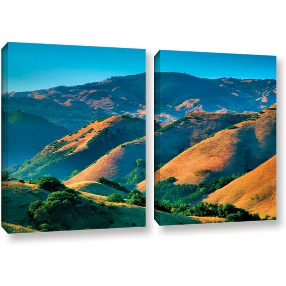 ArtWall Steve Ainsworth "Golden Hills" 2-Piece Gallery-Wrapped Canvas Set