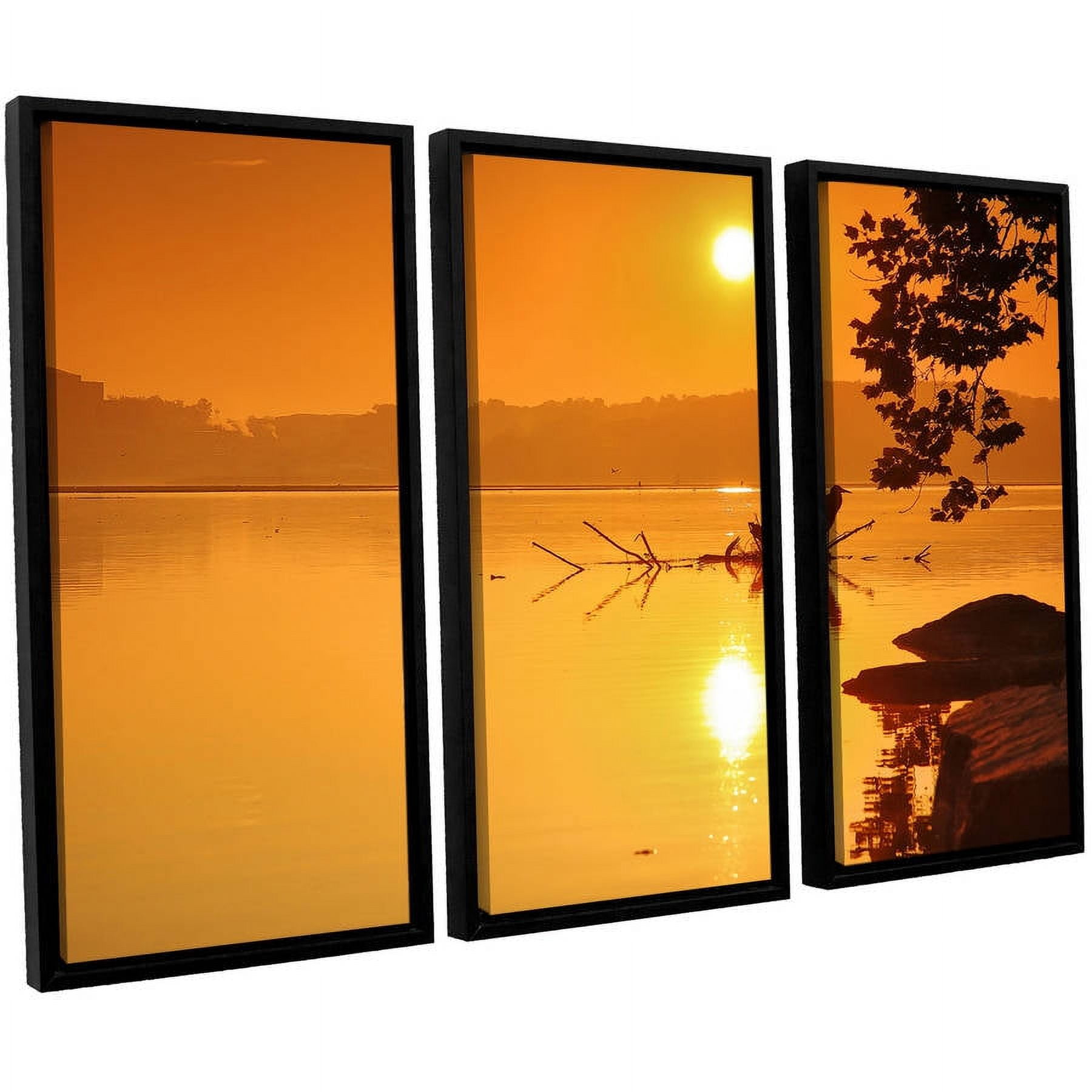 ArtWall Steve Ainsworth "Hatteras Pools And Bridge" 3-Piece Floater-framed Canvas Set