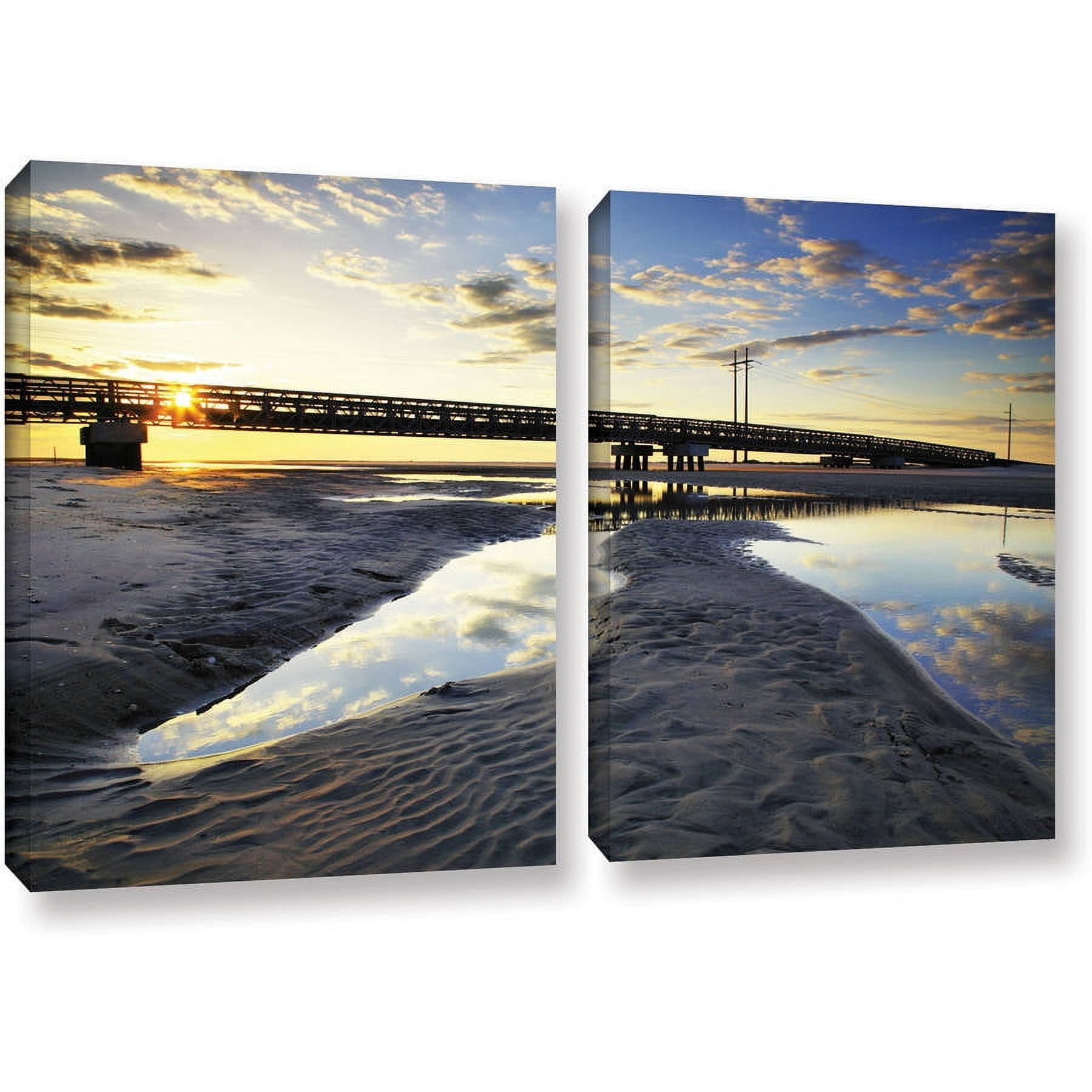 ArtWall Steve Ainsworth "Hatteras Pools and Bridge" 2-Piece Gallery-Wrapped Canvas Set