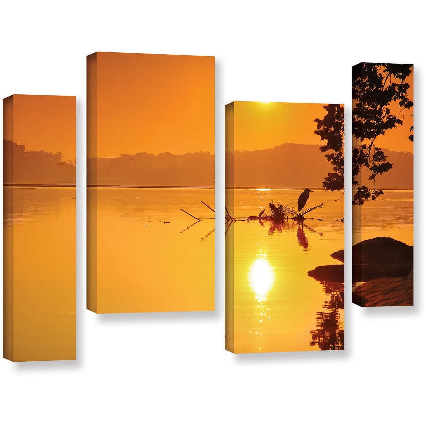 ArtWall Steve Ainsworth "Hatteras Pools and Bridge" 4-Piece Gallery-Wrapped Canvas Staggered Set